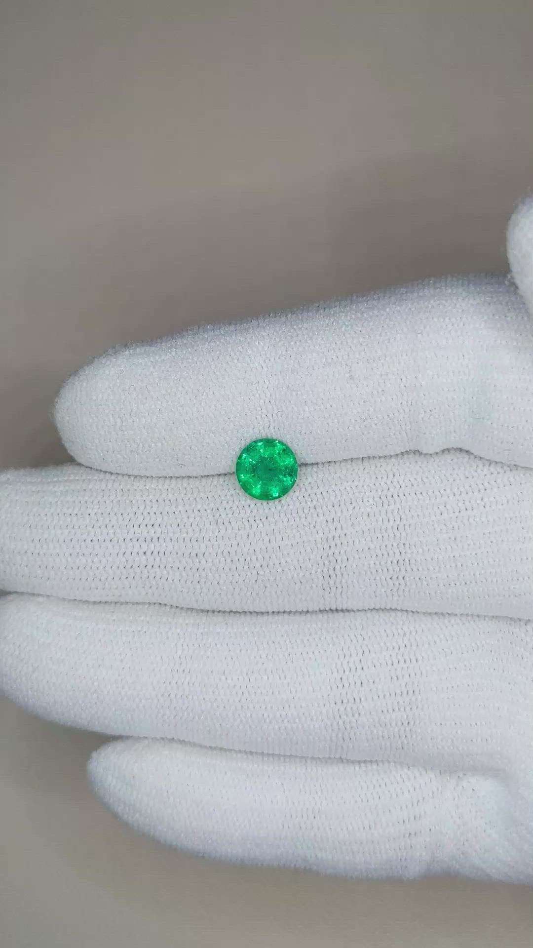 1.10 Ct. Emerald from Zambia Size Video