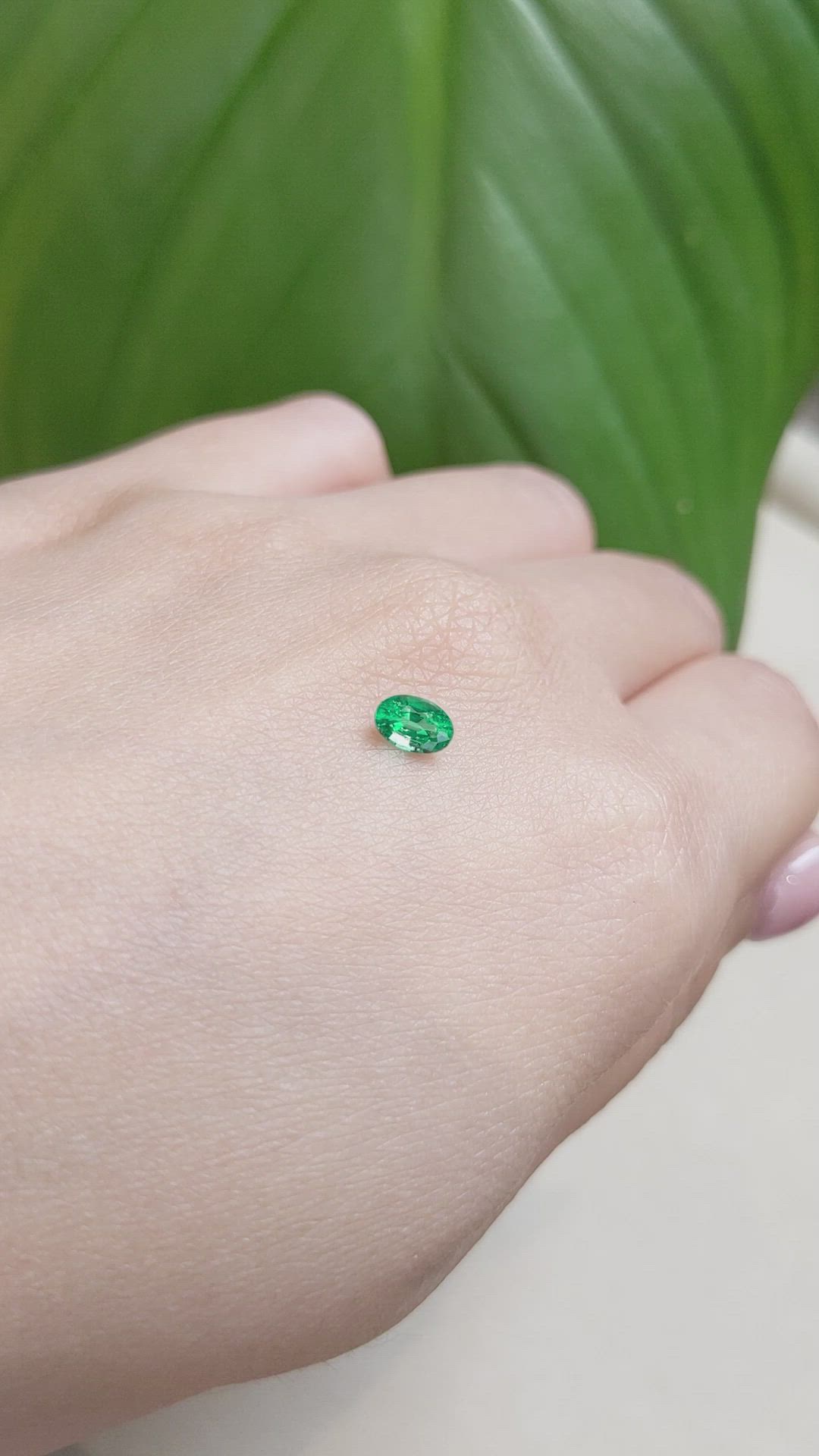0.37 Ct. Emerald from Zambia Size Video