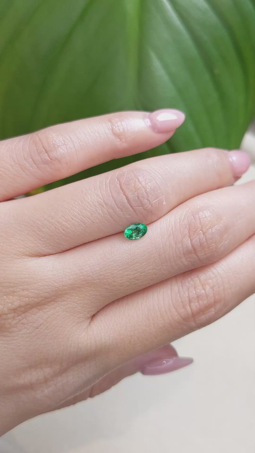 0.37 Ct. Emerald from Zambia Size Video