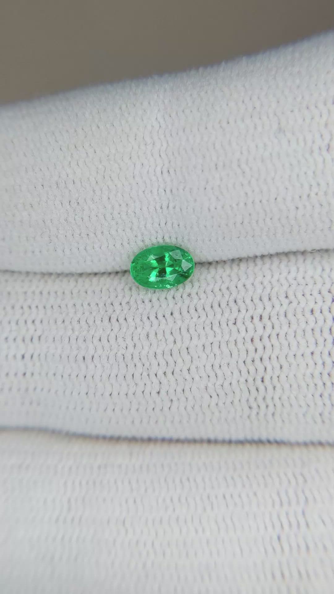 0.37 Ct. Emerald from Zambia Size Video