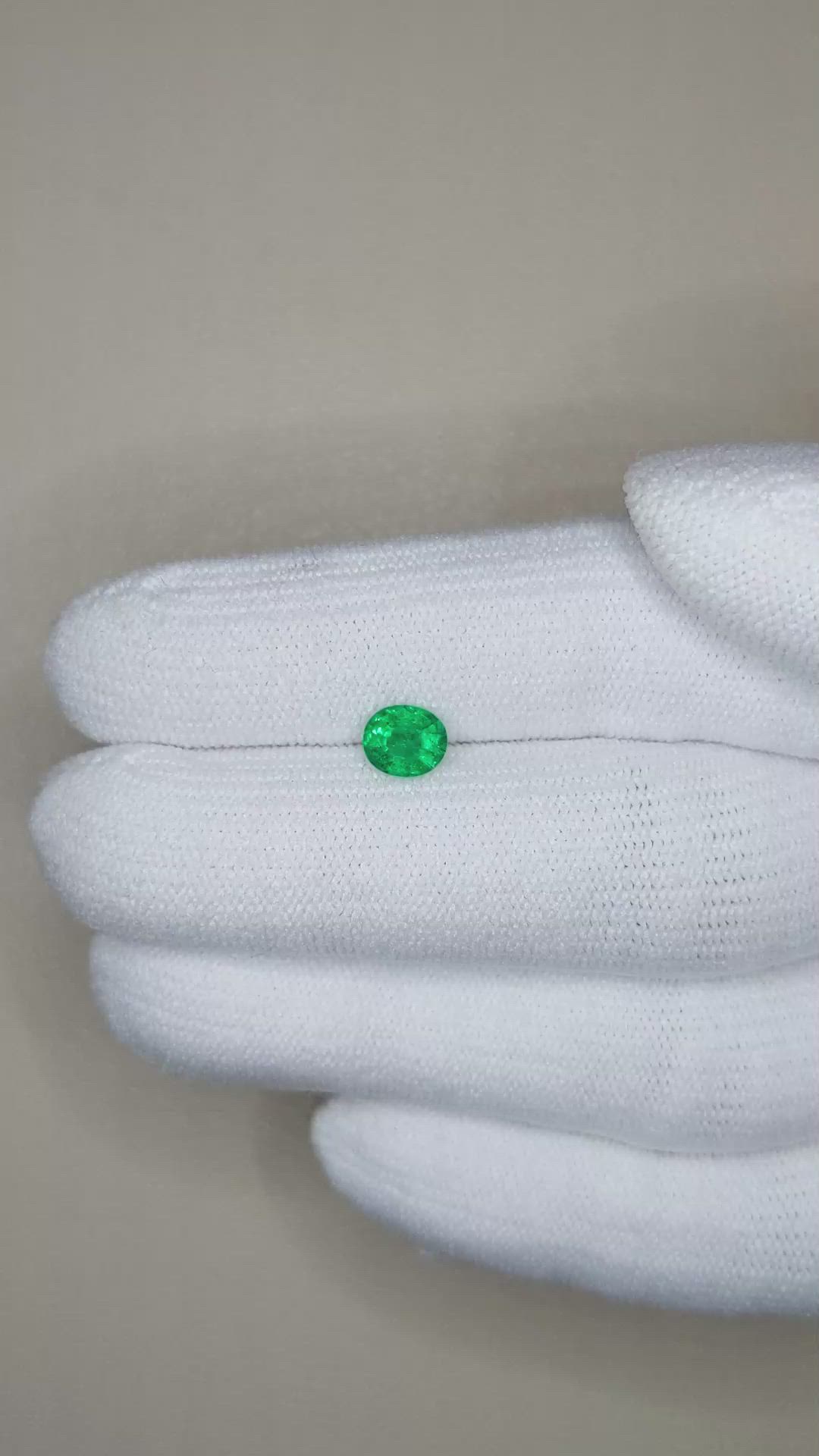 0.47 Ct. Emerald from Zambia Size Video
