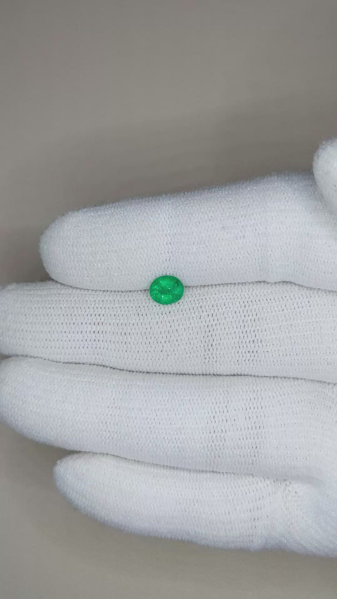 0.60 Ct. Emerald from Zambia Size Video