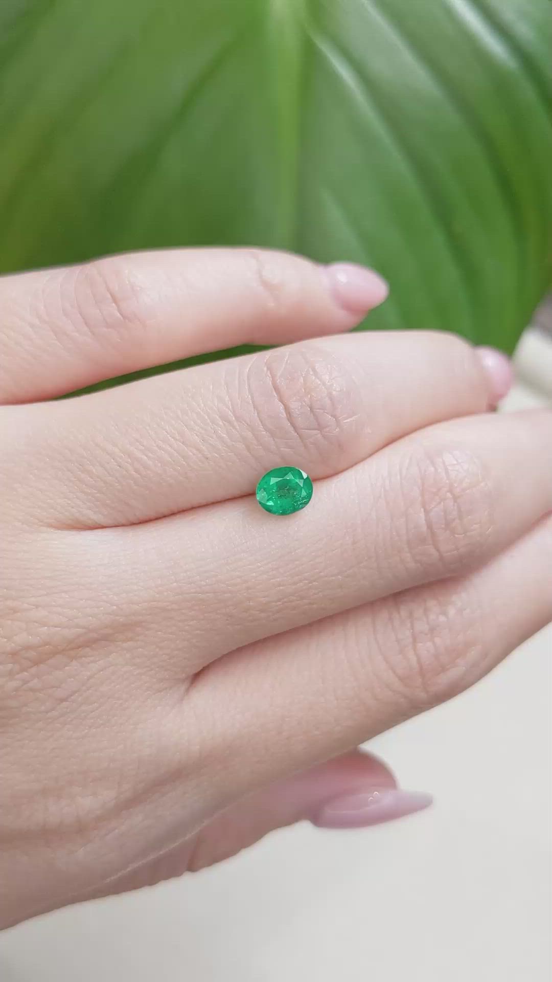 0.60 Ct. Emerald from Zambia Size Video