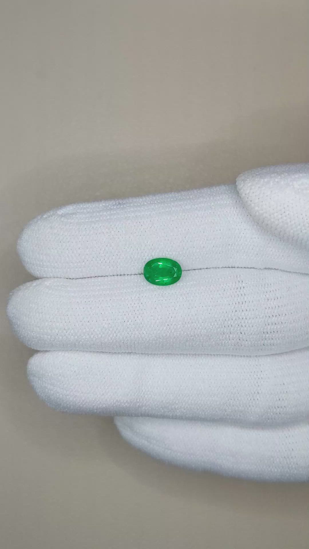 0.60 Ct. Emerald from Zambia Size Video