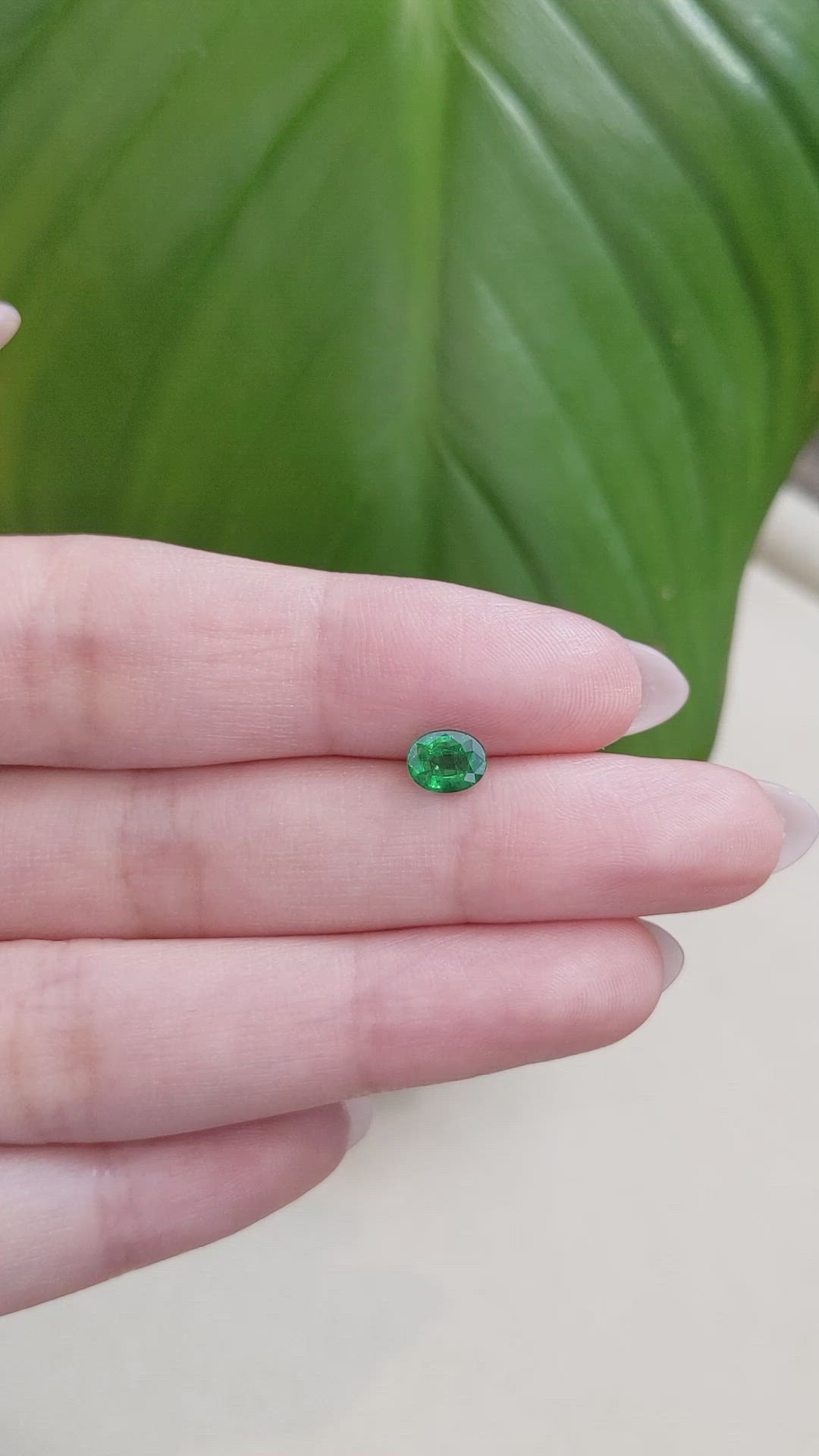 0.61 Ct. Emerald from Zambia Size Video