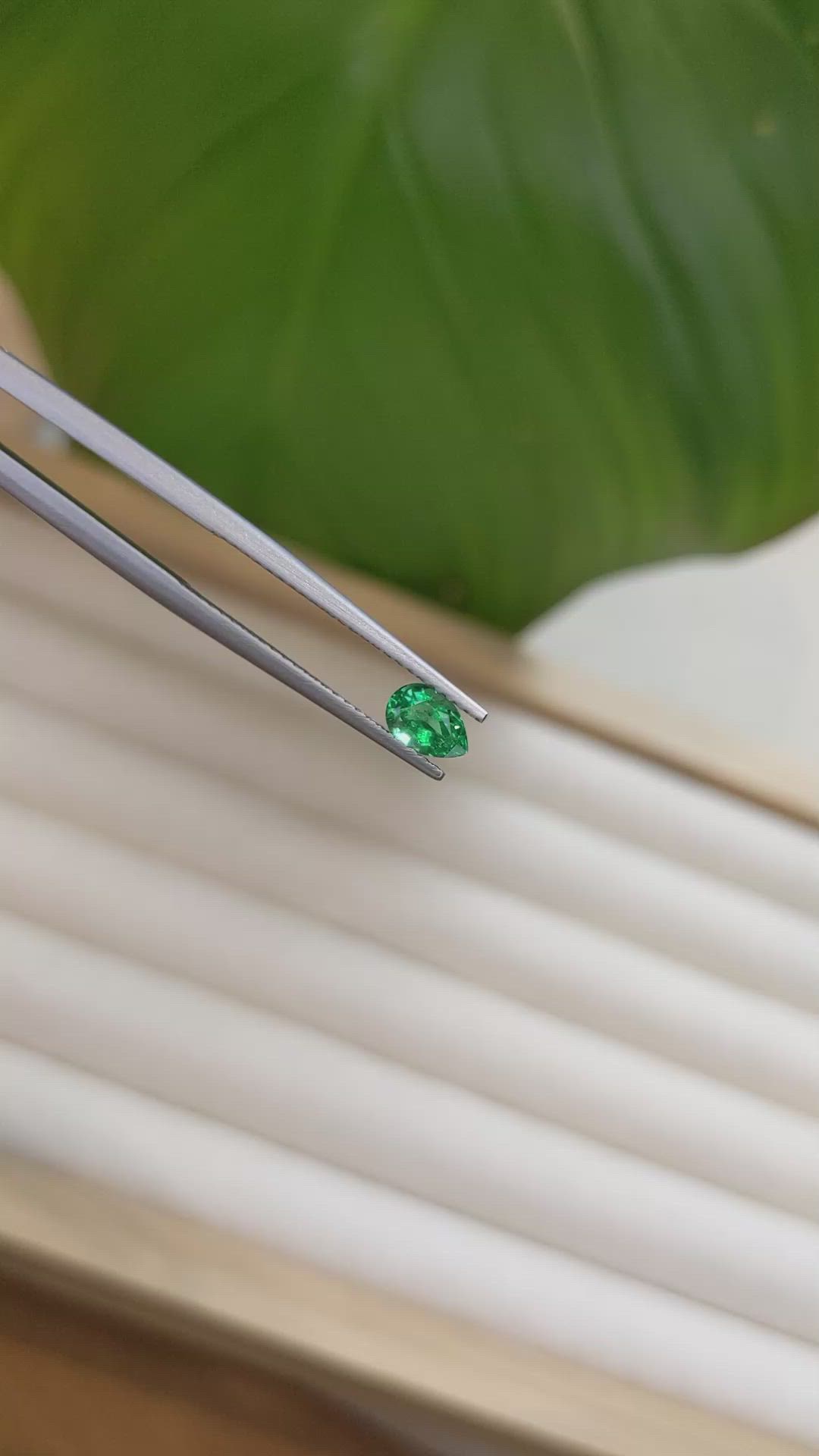 0.39 Ct. Emerald from Zambia Size Video