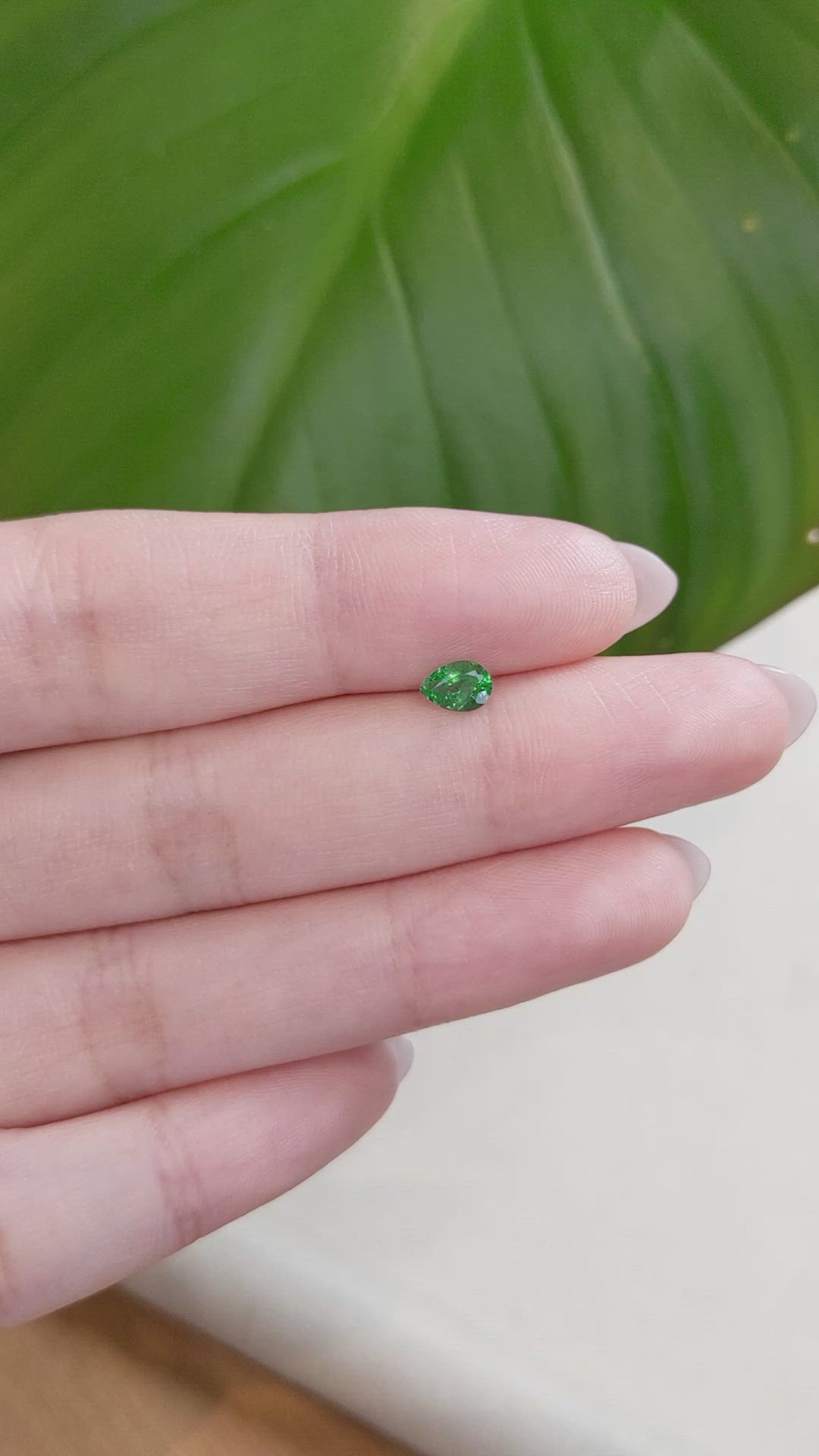 0.39 Ct. Emerald from Zambia Size Video