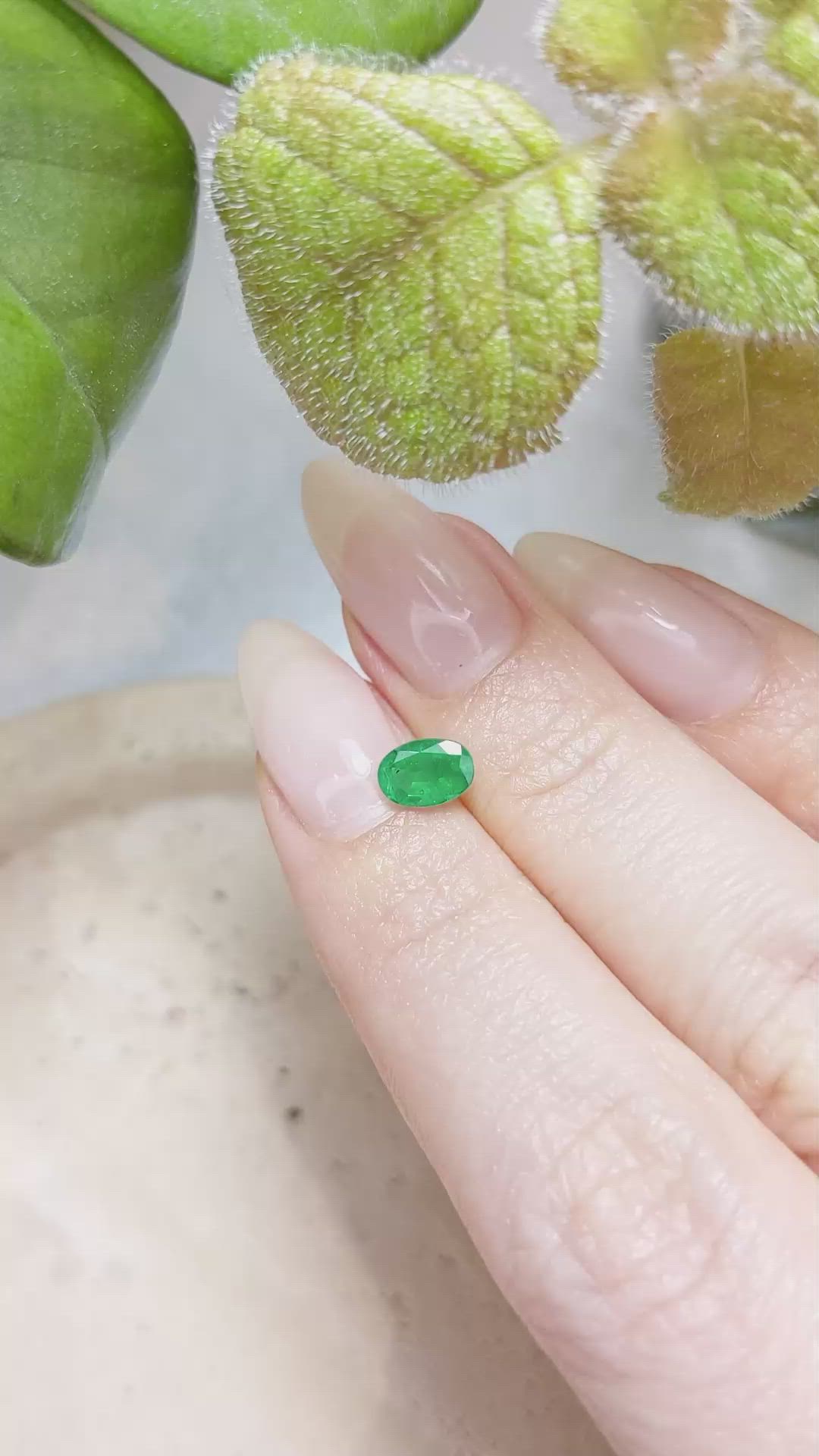 0.62 Ct. Emerald from Zambia Size Video
