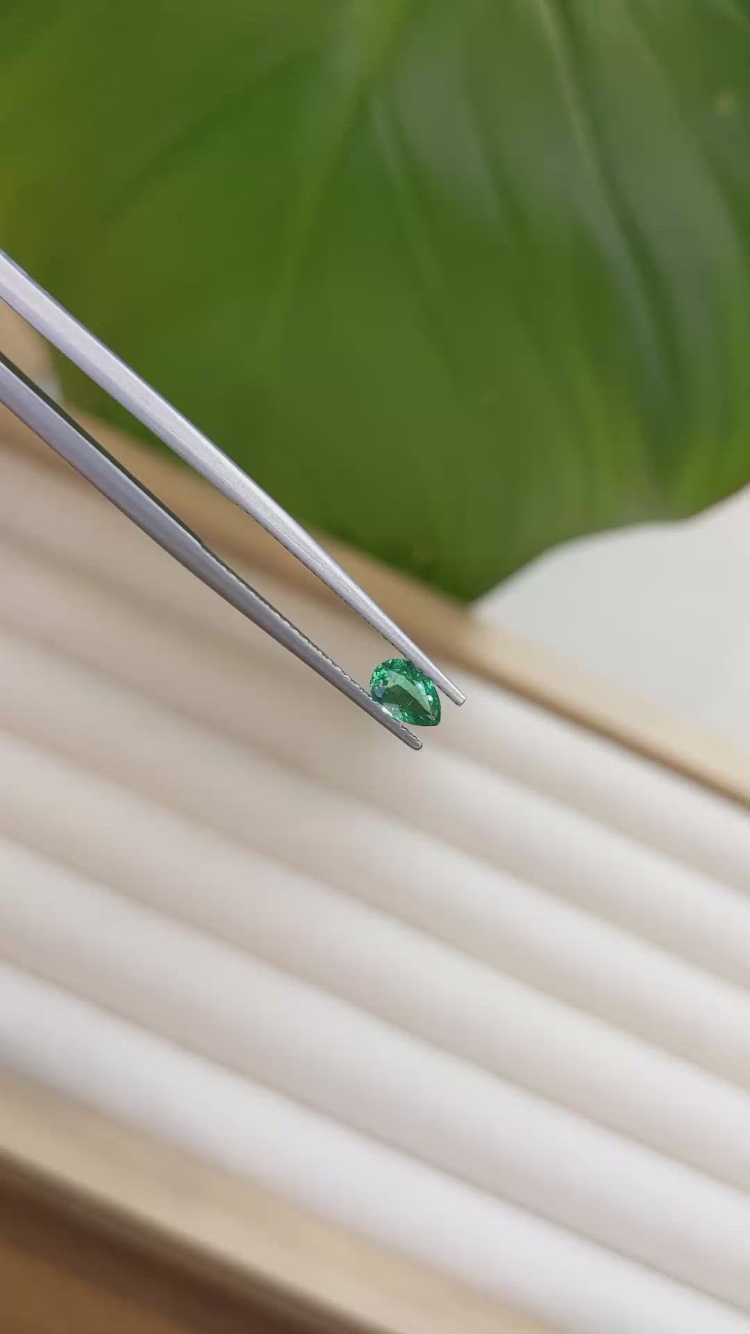 0.34 Ct. Emerald from Zambia Size Video