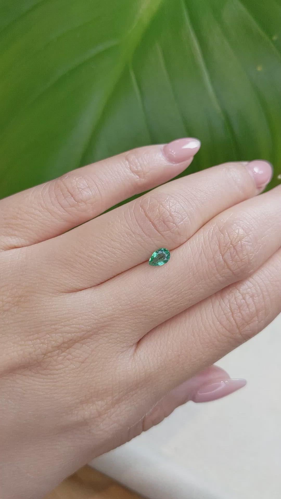 0.34 Ct. Emerald from Zambia Size Video