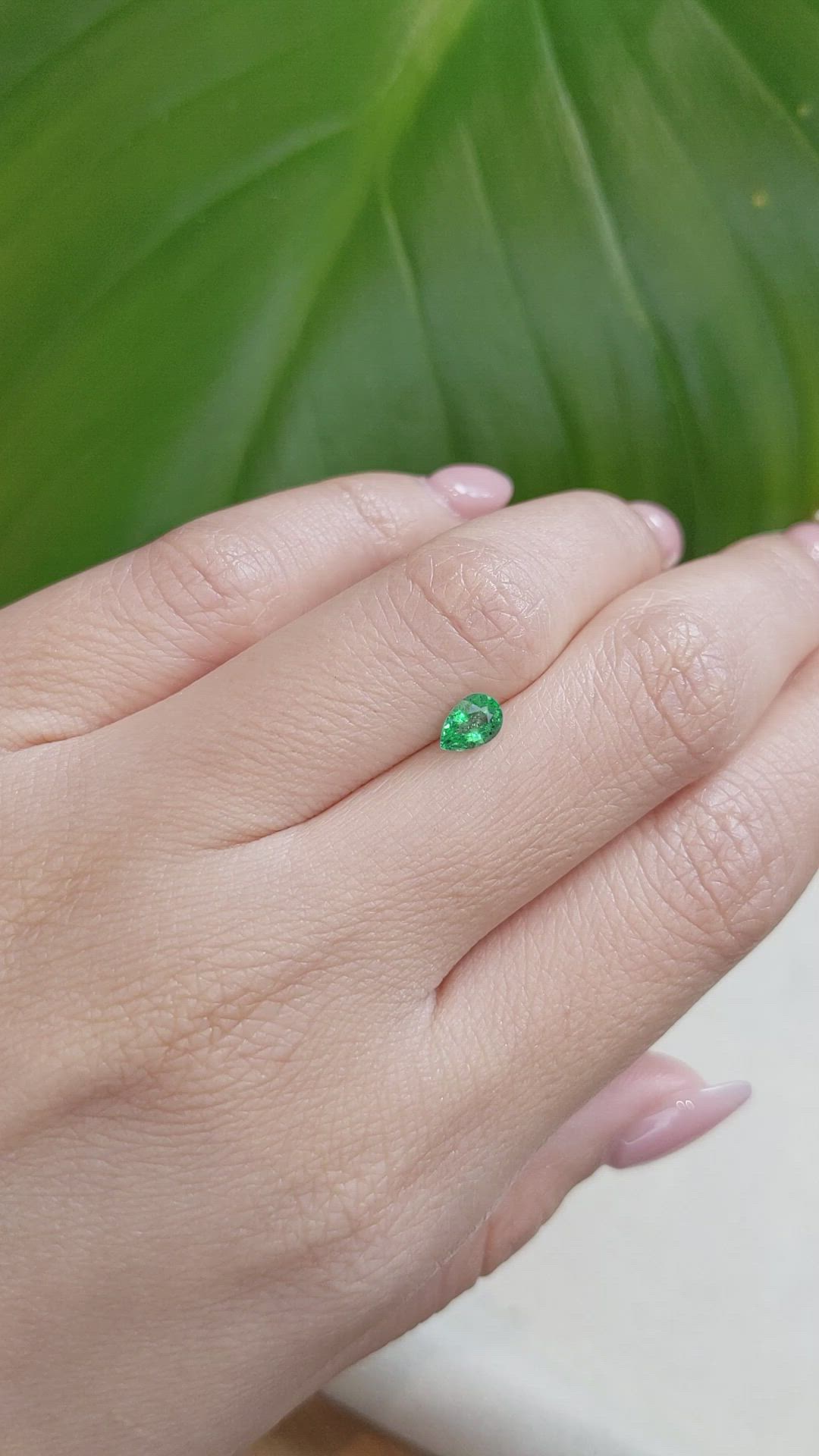 0.43 Ct. Emerald from Zambia Size Video
