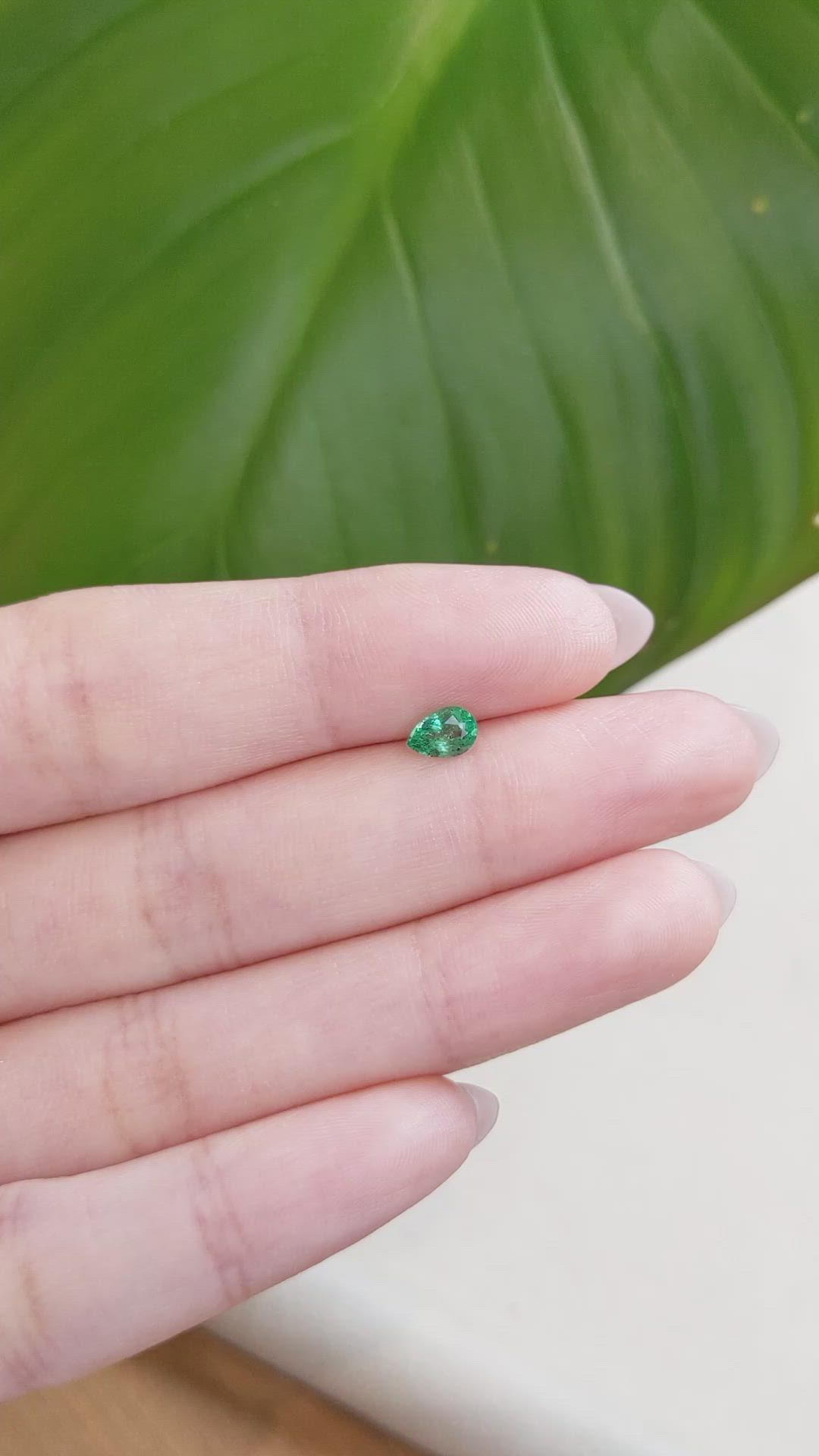 0.43 Ct. Emerald from Zambia Size Video