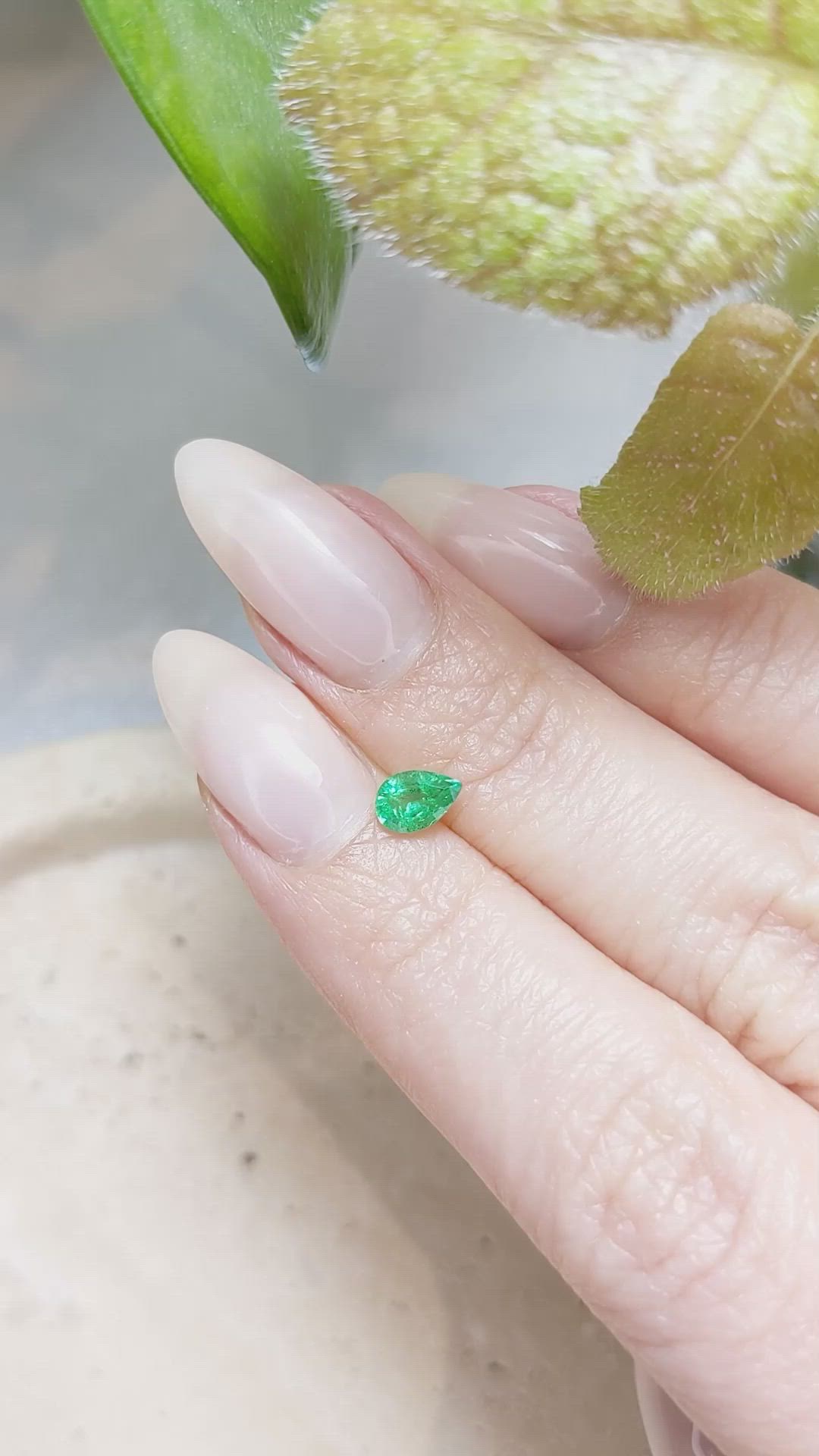 0.40 Ct. Emerald from Zambia Size Video
