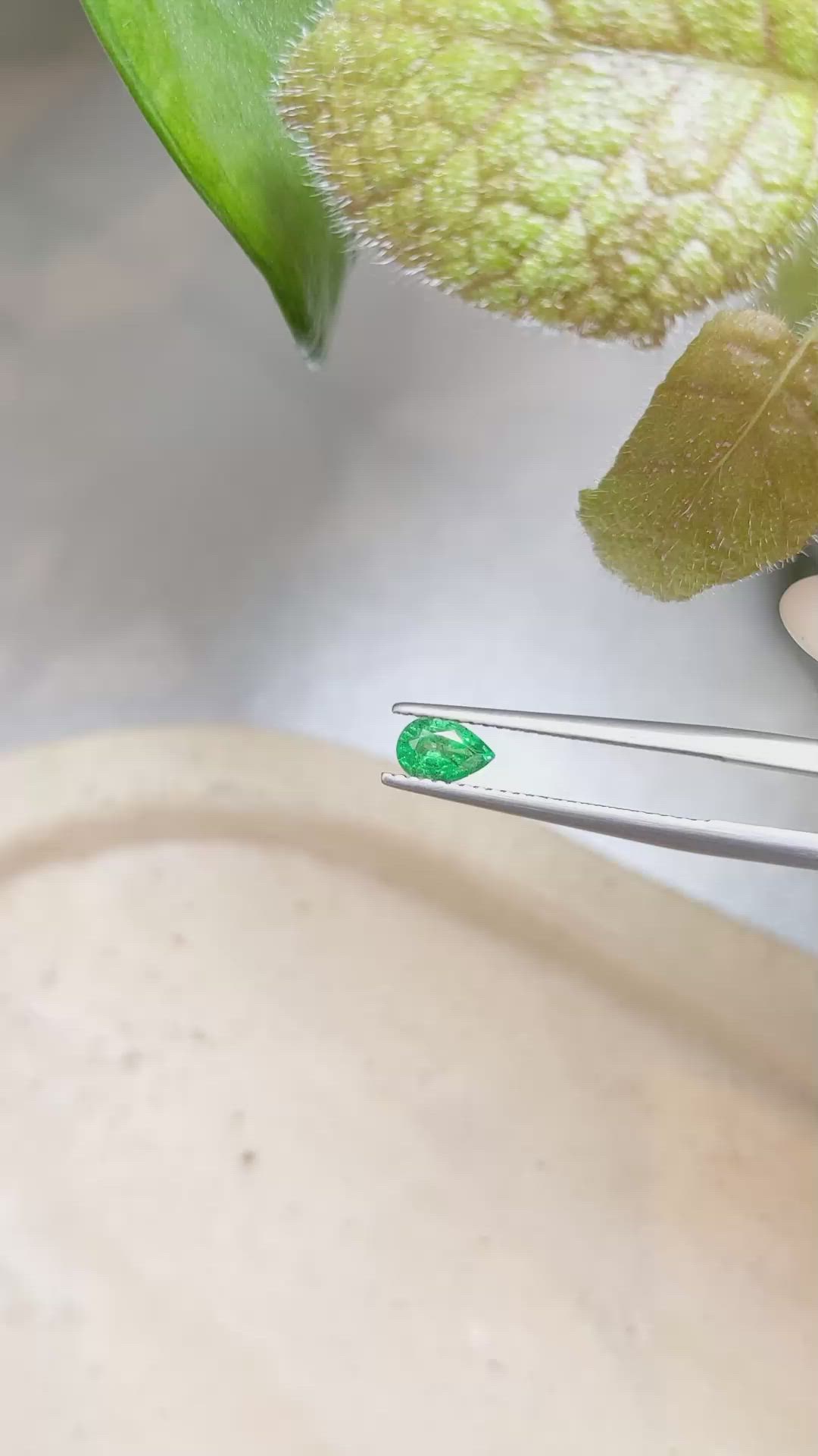 0.40 Ct. Emerald from Zambia Size Video