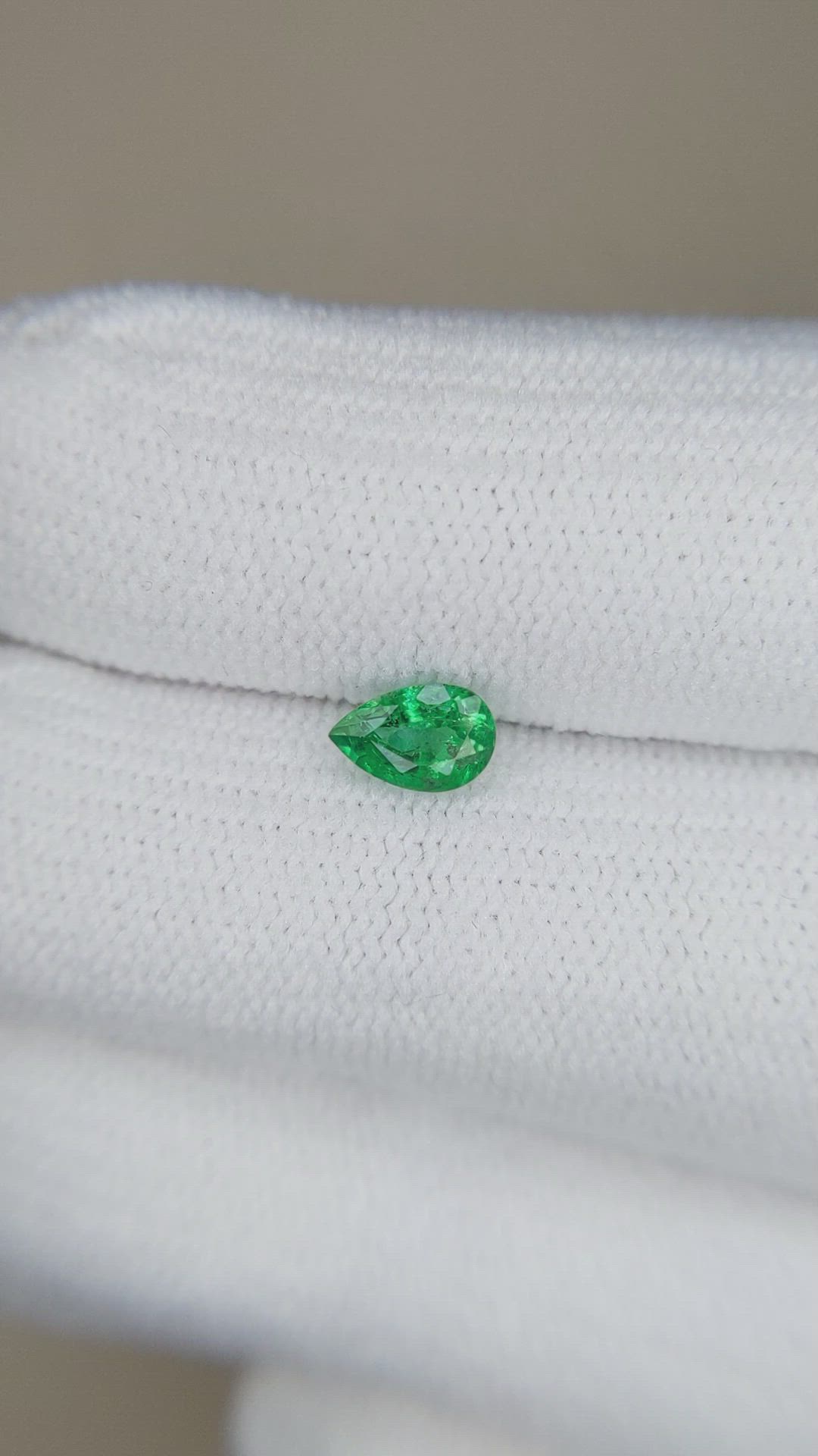 0.39 Ct. Emerald from Zambia Size Video