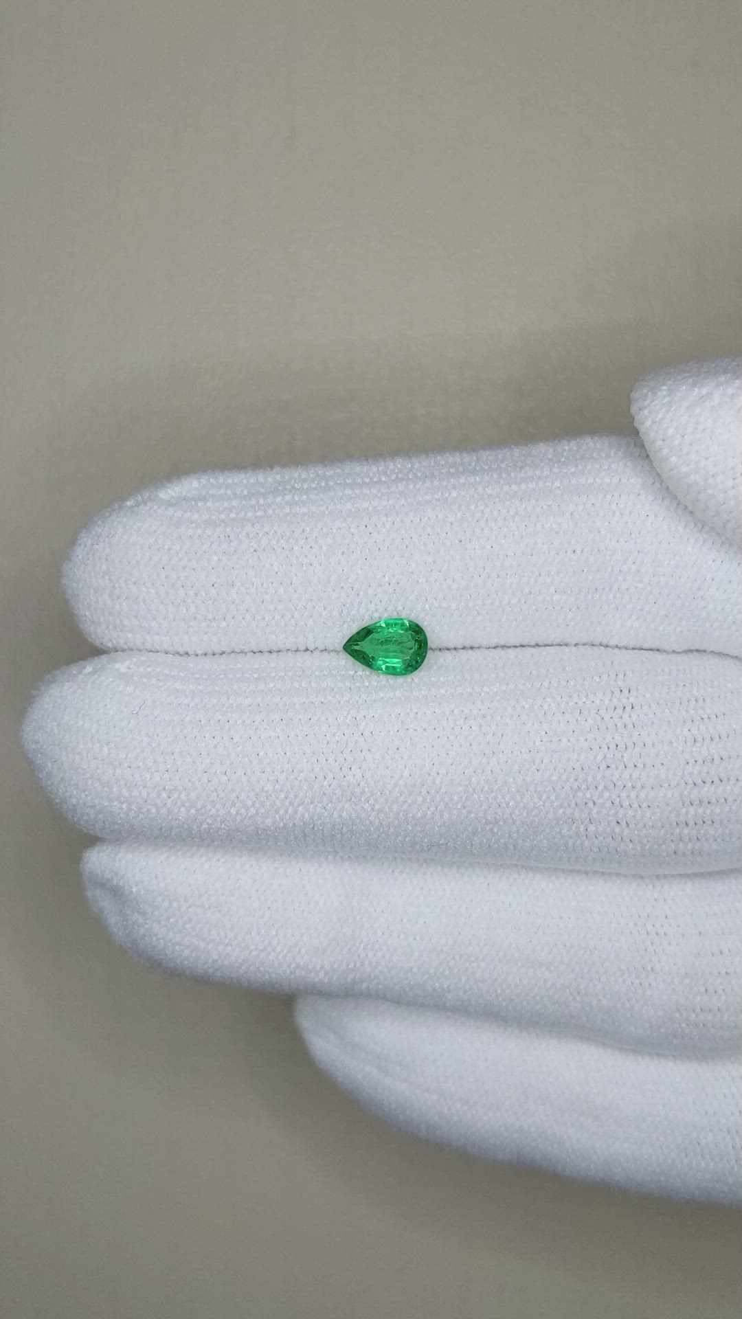 0.39 Ct. Emerald from Zambia Size Video