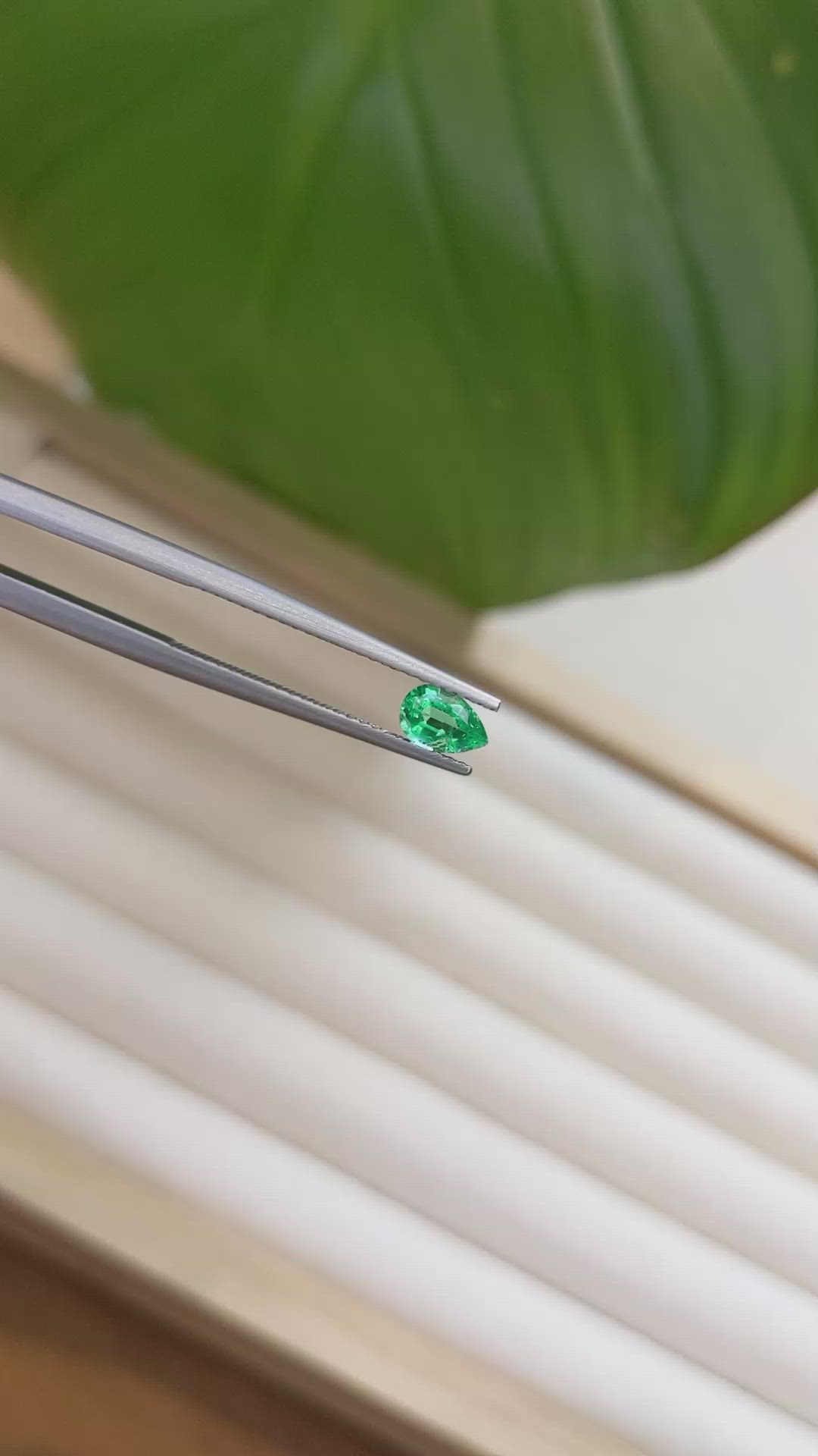 0.38 Ct. Emerald from Zambia Size Video