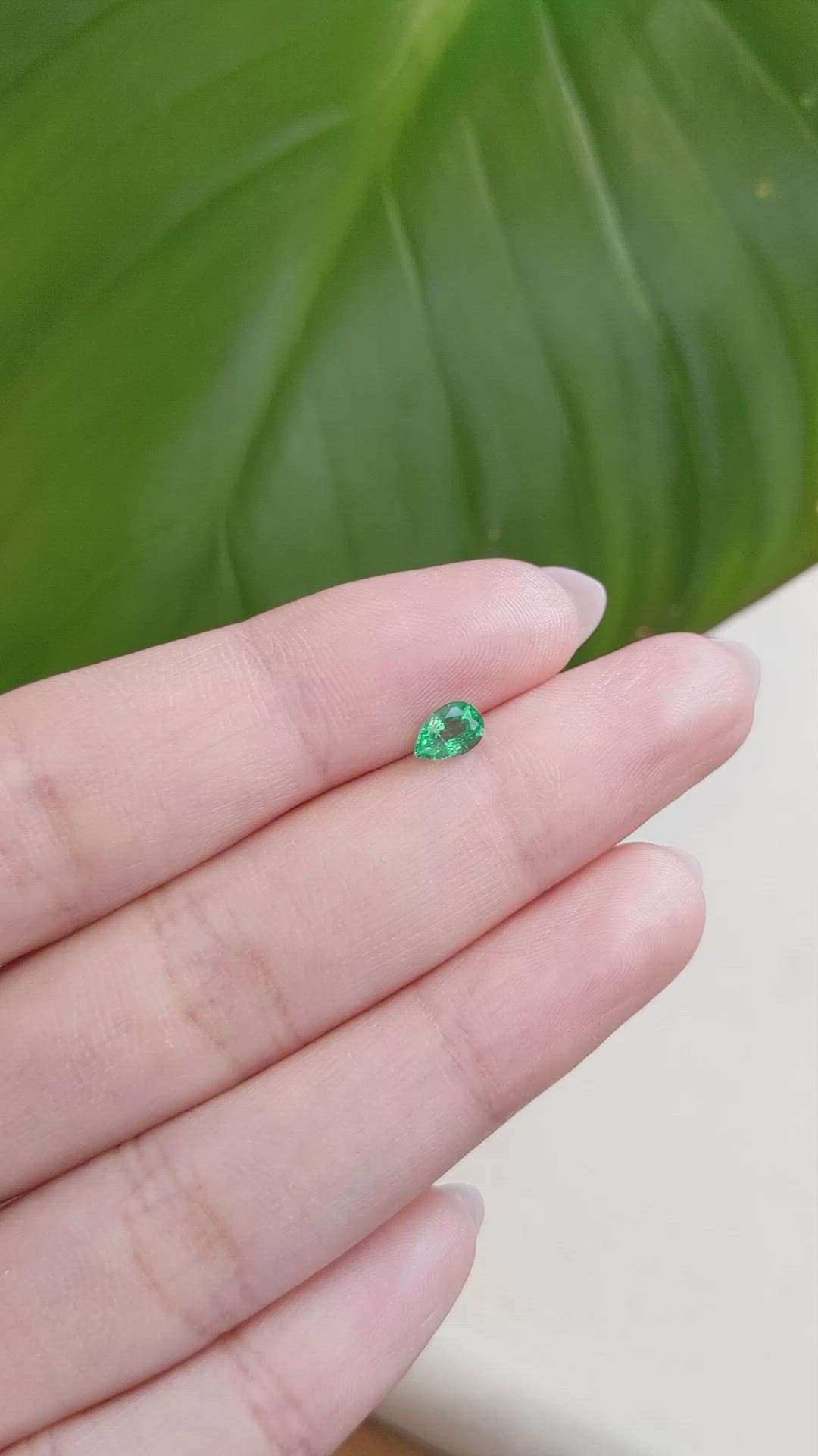 0.38 Ct. Emerald from Zambia Size Video