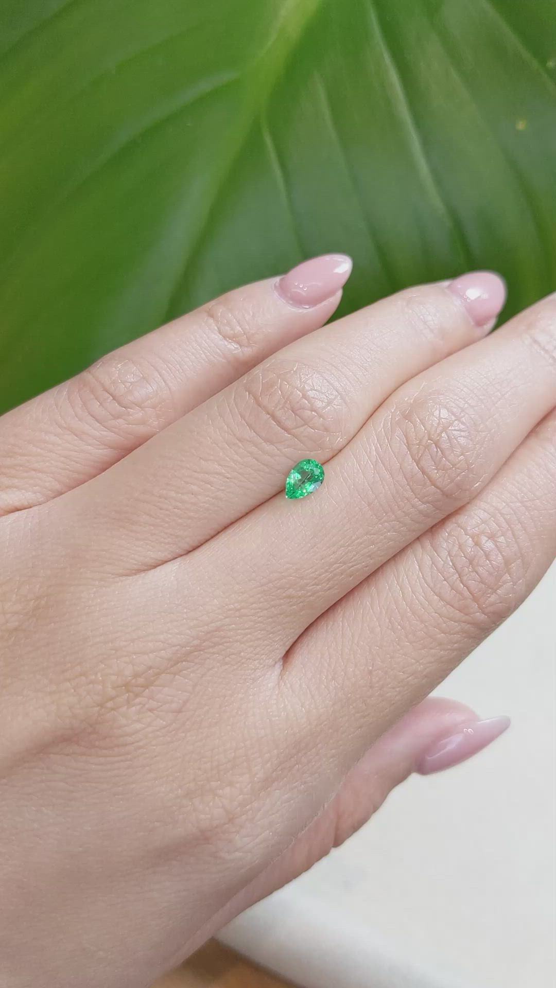 0.38 Ct. Emerald from Zambia Size Video