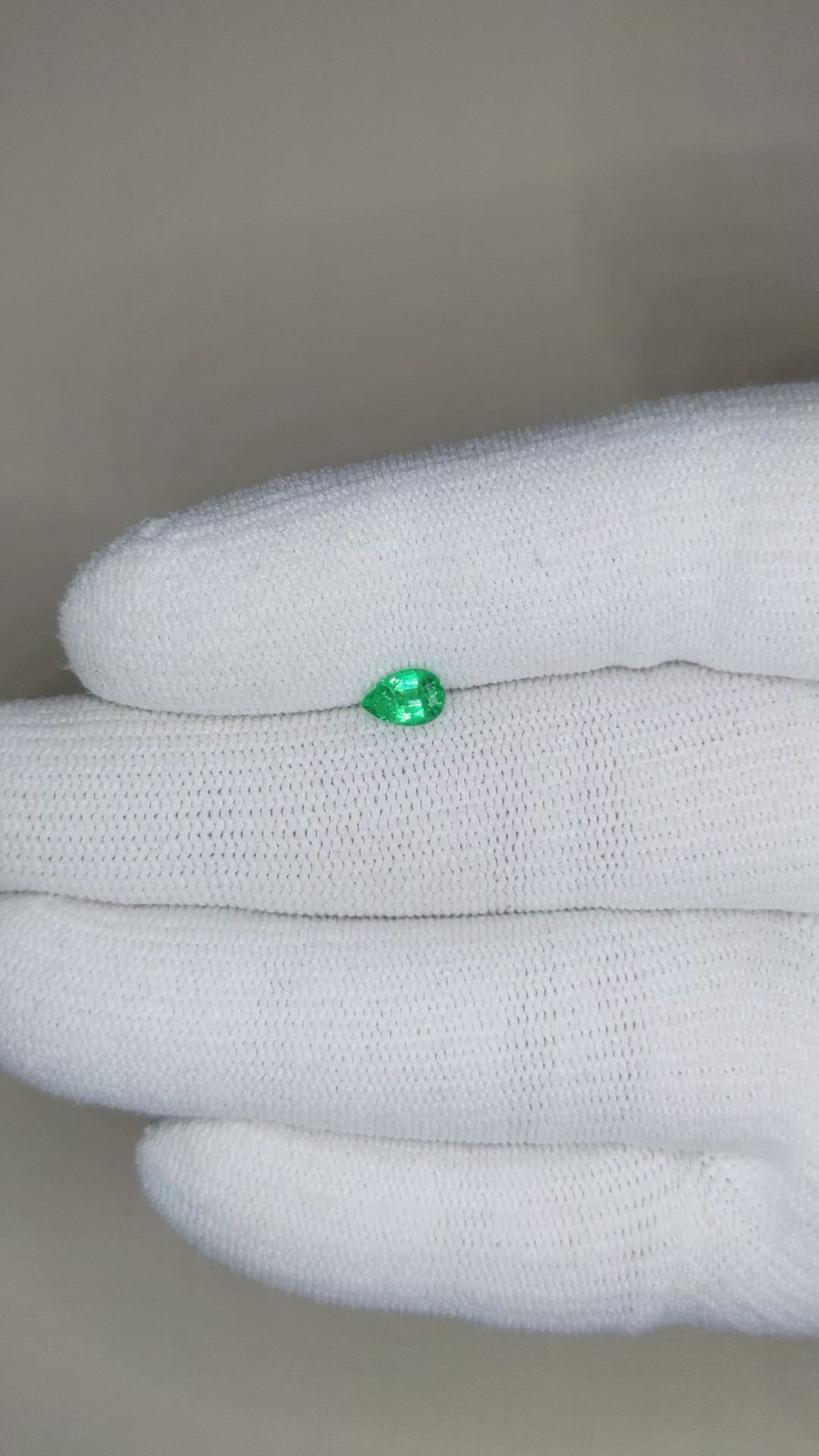 0.38 Ct. Emerald from Zambia Size Video