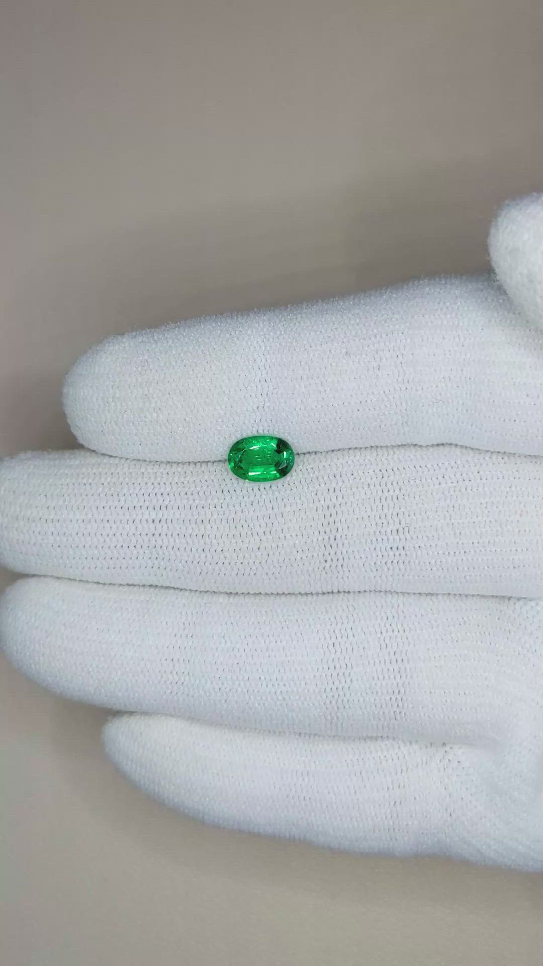 0.85 Ct. Emerald from Zambia Size Video