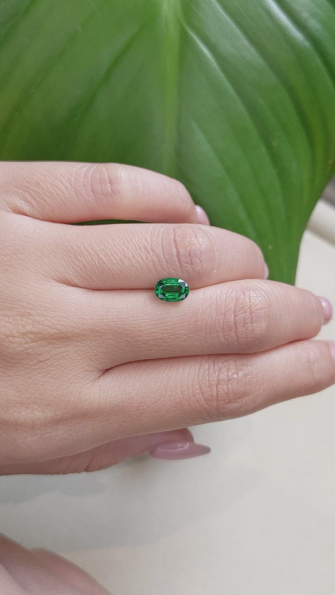 0.85 Ct. Emerald from Zambia Size Video