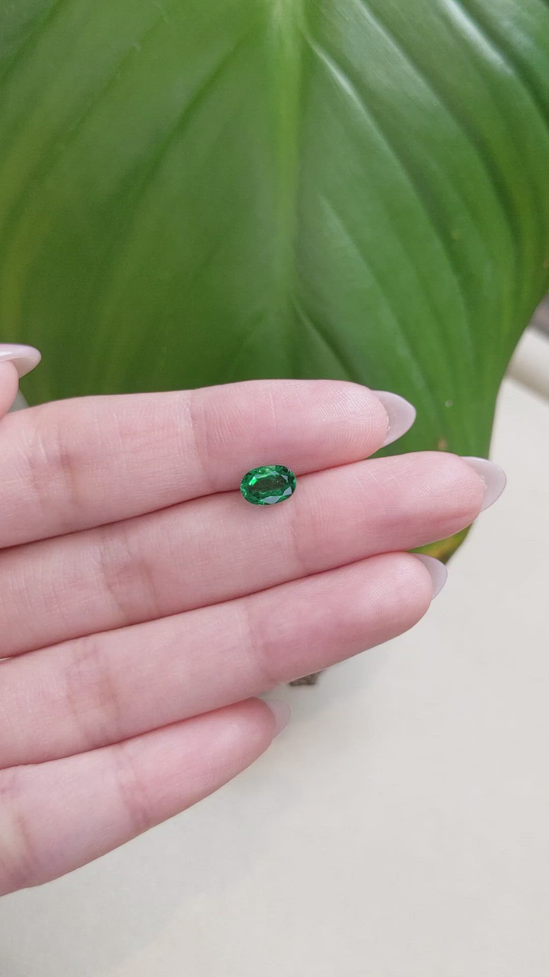 0.85 Ct. Emerald from Zambia Size Video