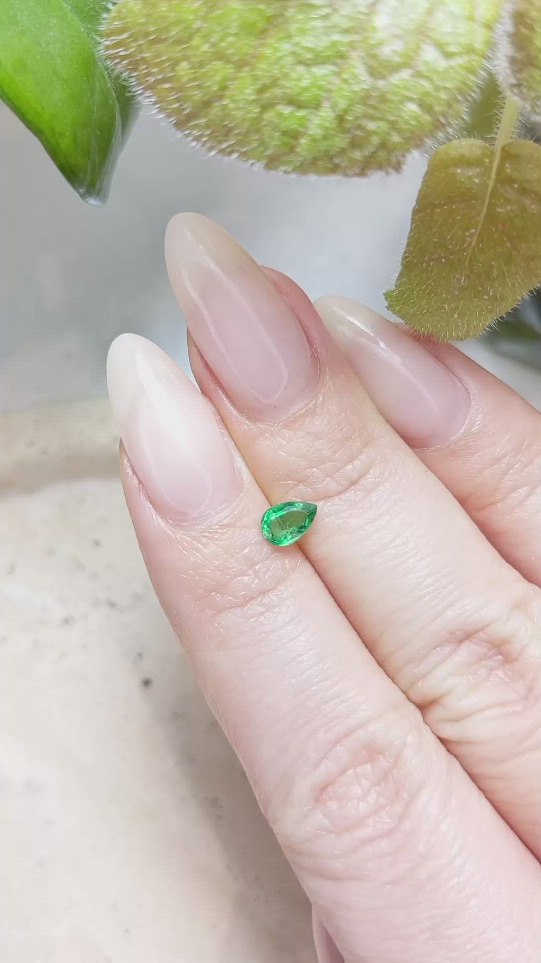 0.34 Ct. Emerald from Zambia Size Video