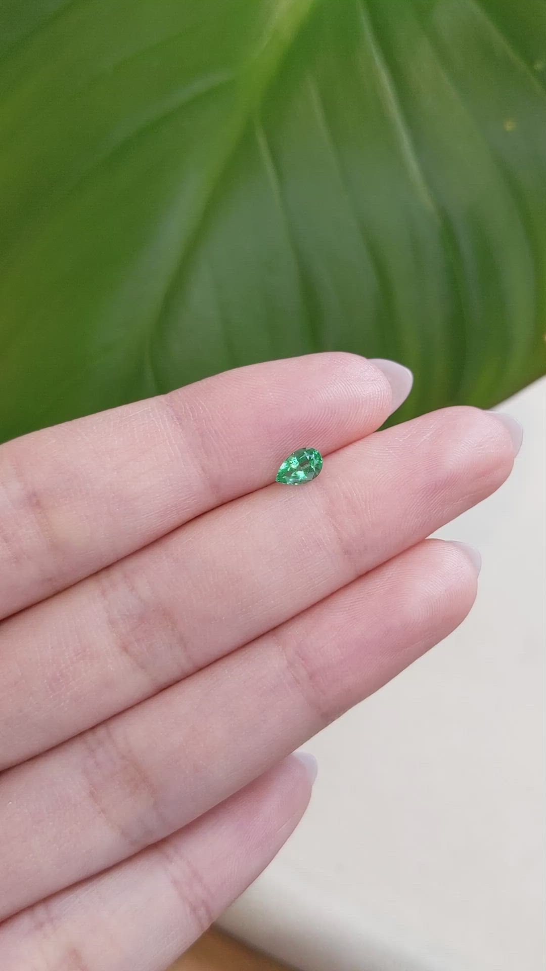 0.33 Ct. Emerald from Zambia Size Video