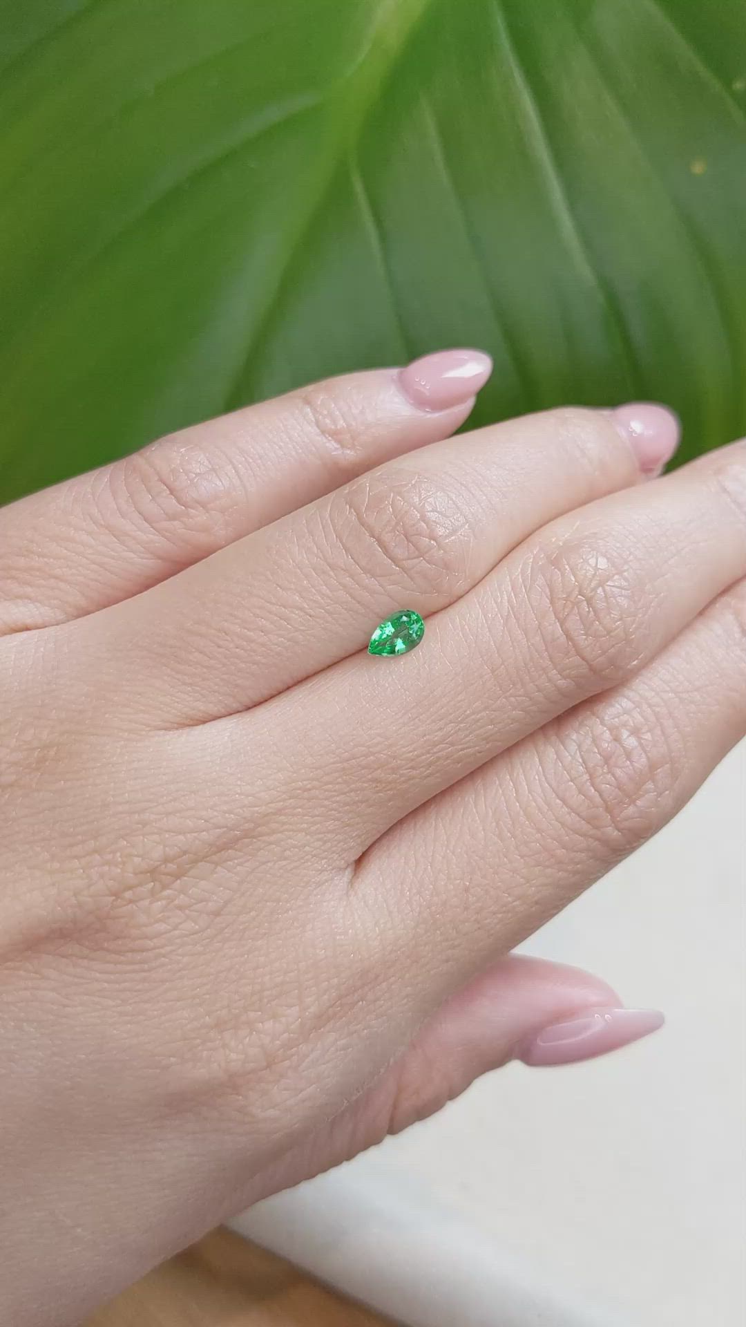 0.33 Ct. Emerald from Zambia Size Video