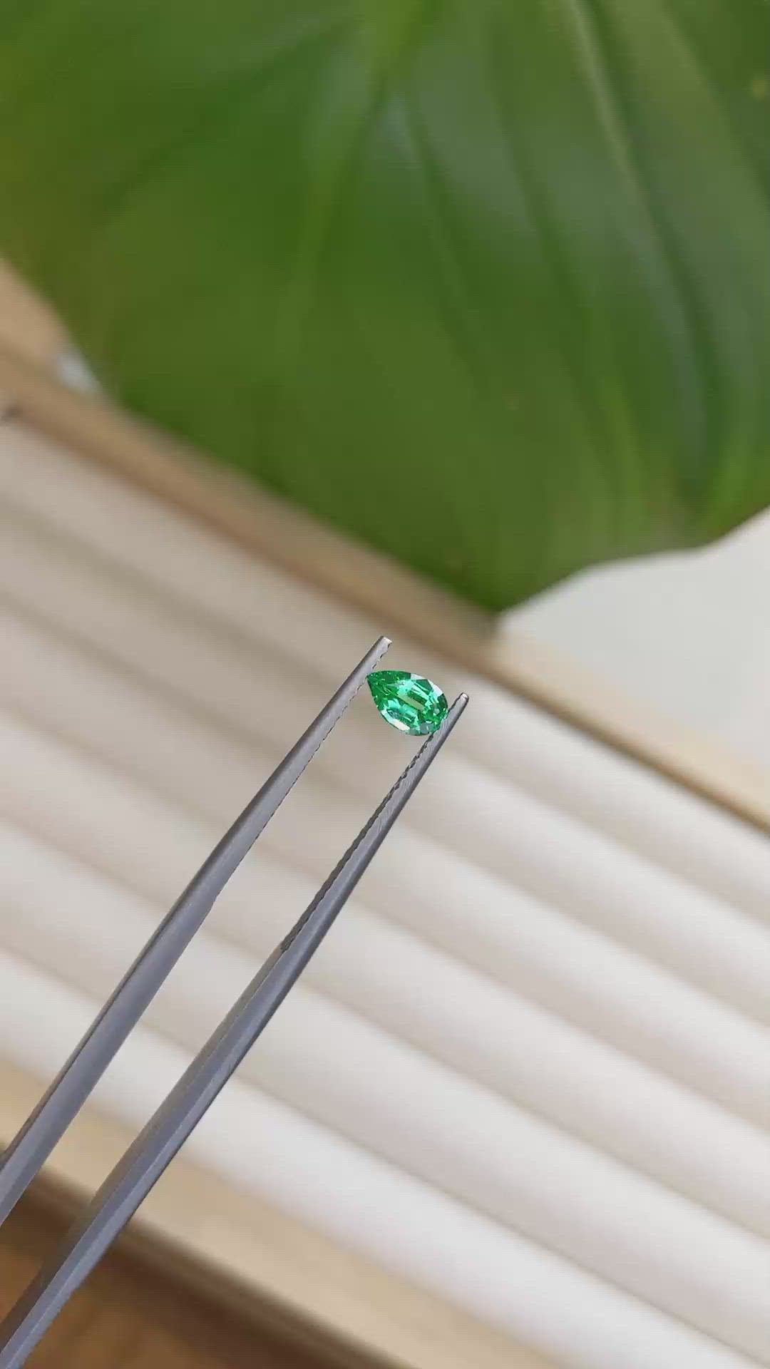 0.33 Ct. Emerald from Zambia Size Video