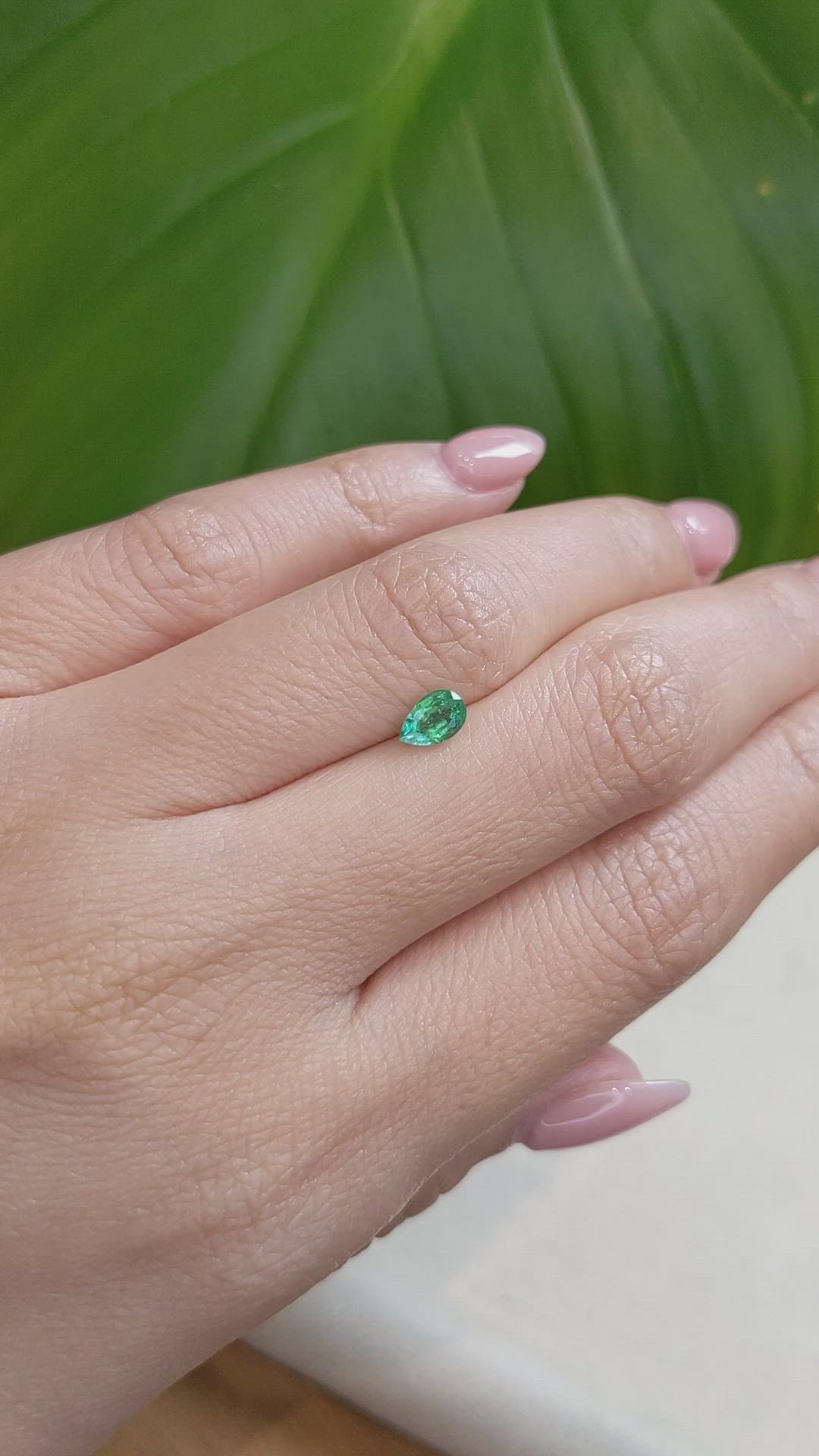 0.42 Ct. Emerald from Zambia Size Video