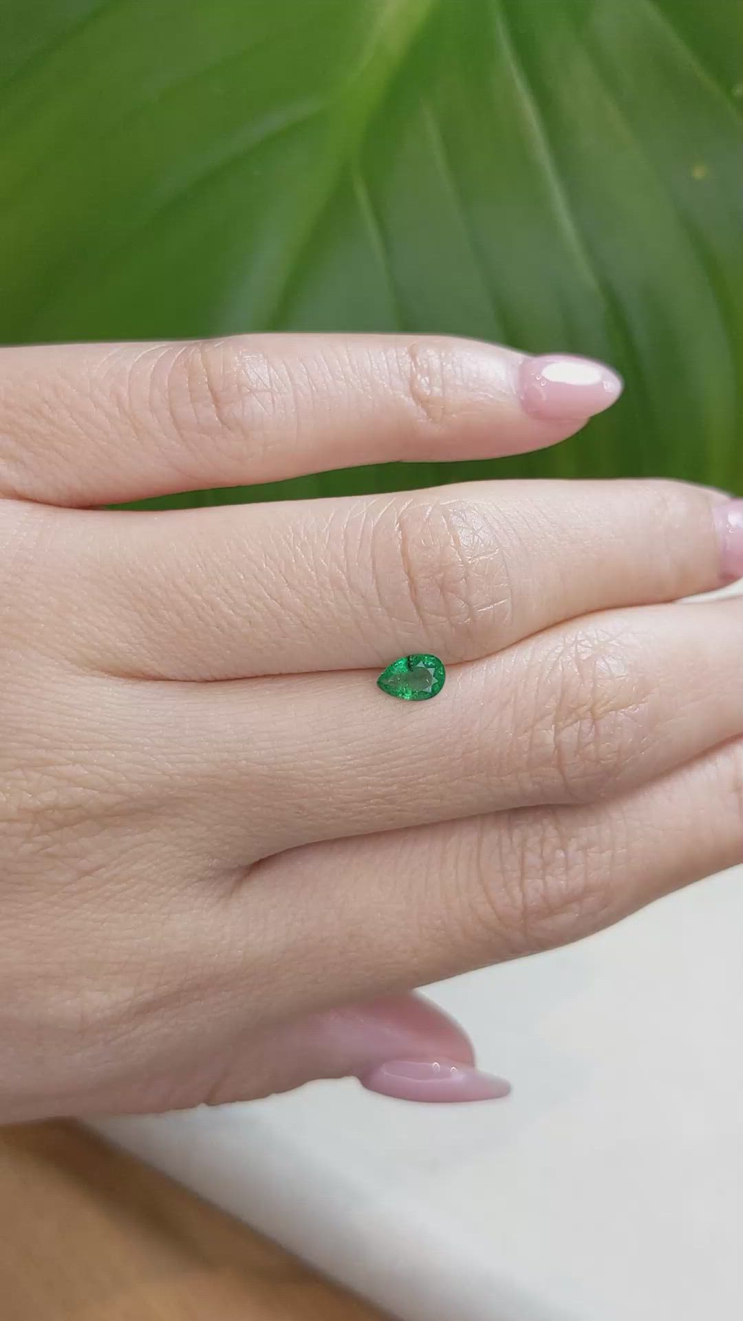 0.33 Ct. Emerald from Zambia Size Video