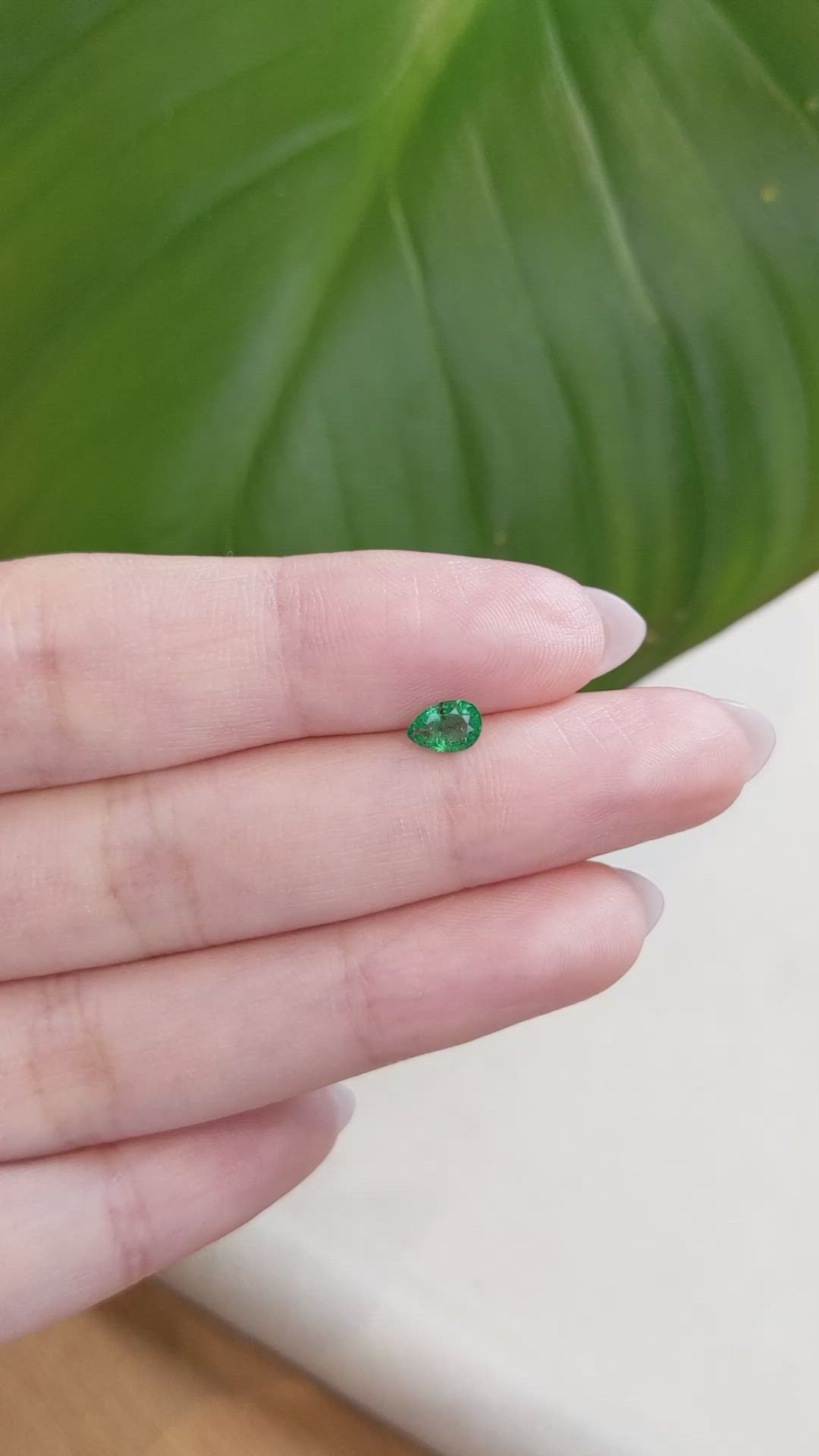 0.33 Ct. Emerald from Zambia Size Video
