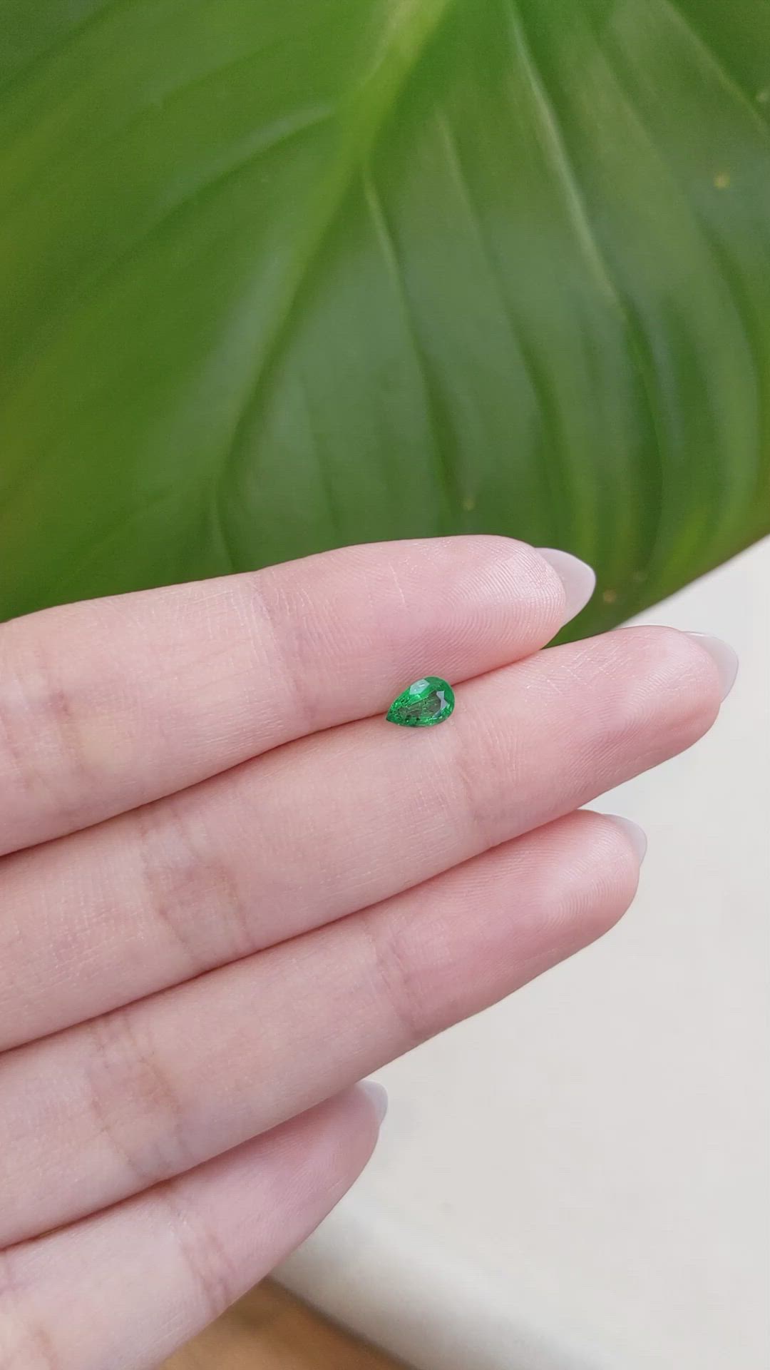 0.33 Ct. Emerald from Zambia Size Video