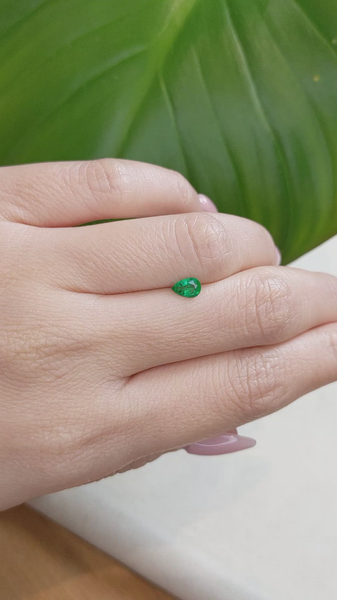0.33 Ct. Emerald from Zambia Size Video