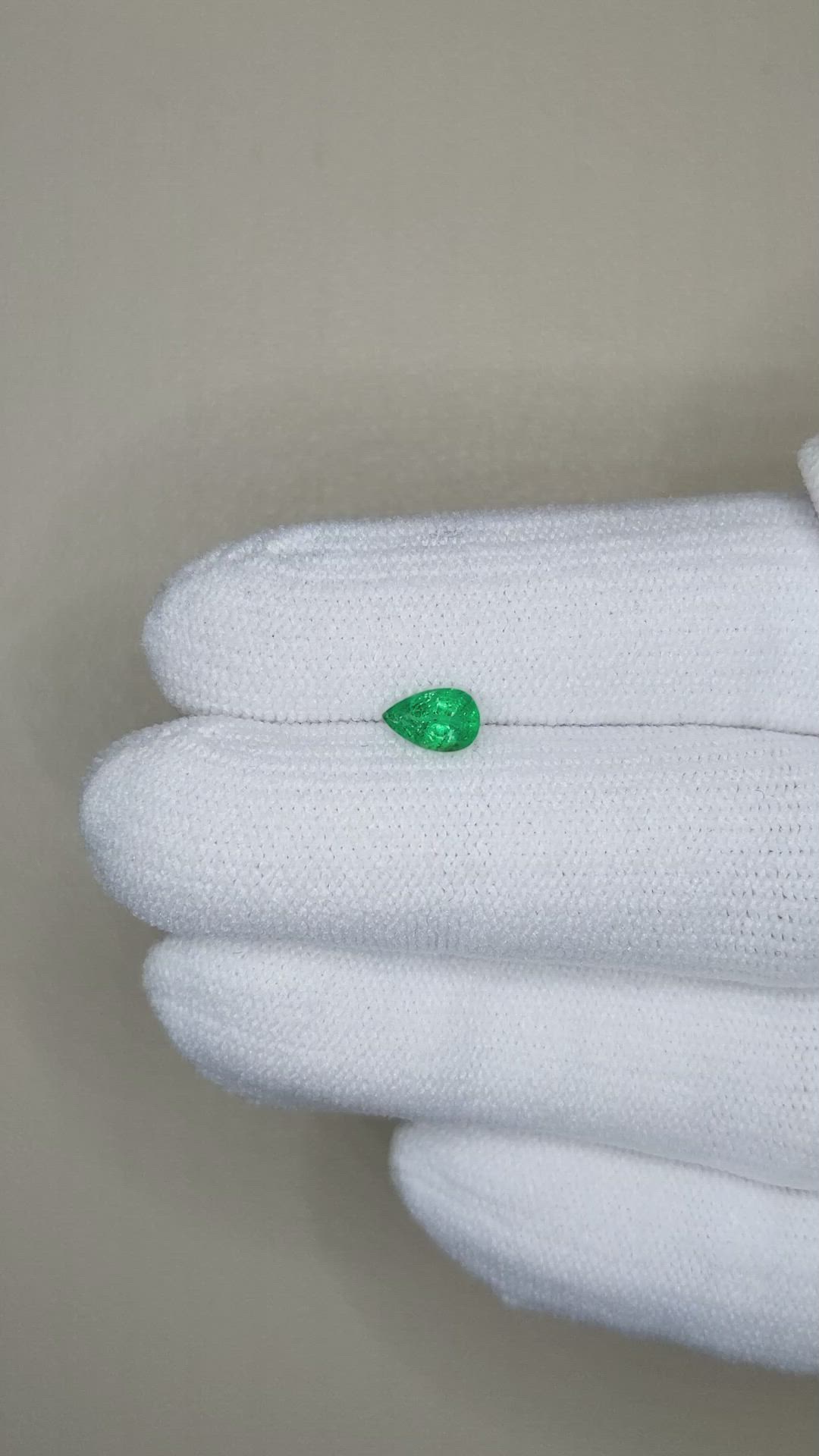 0.35 Ct. Emerald from Zambia Size Video