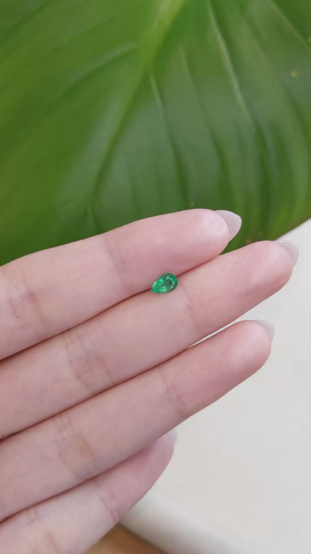 0.35 Ct. Emerald from Zambia Size Video