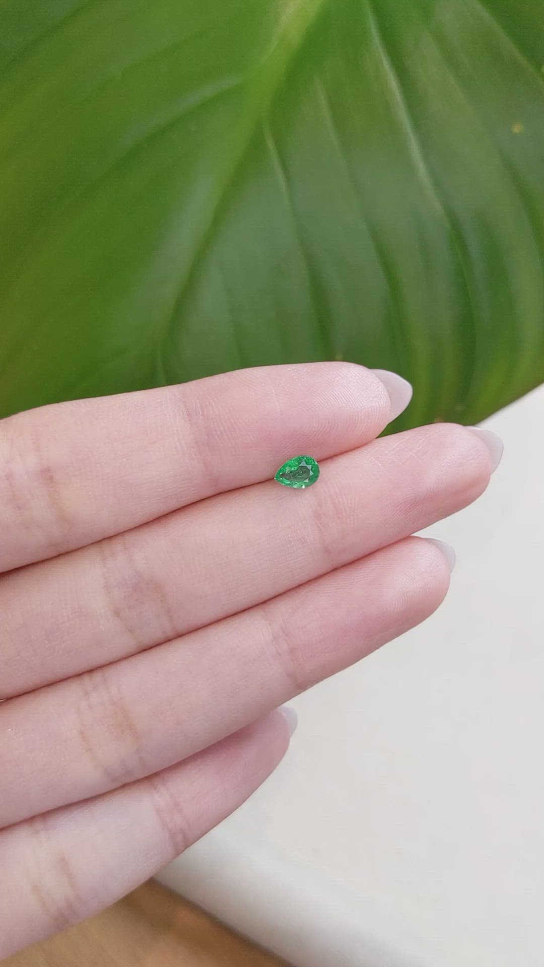 0.33 Ct. Emerald from Zambia Size Video