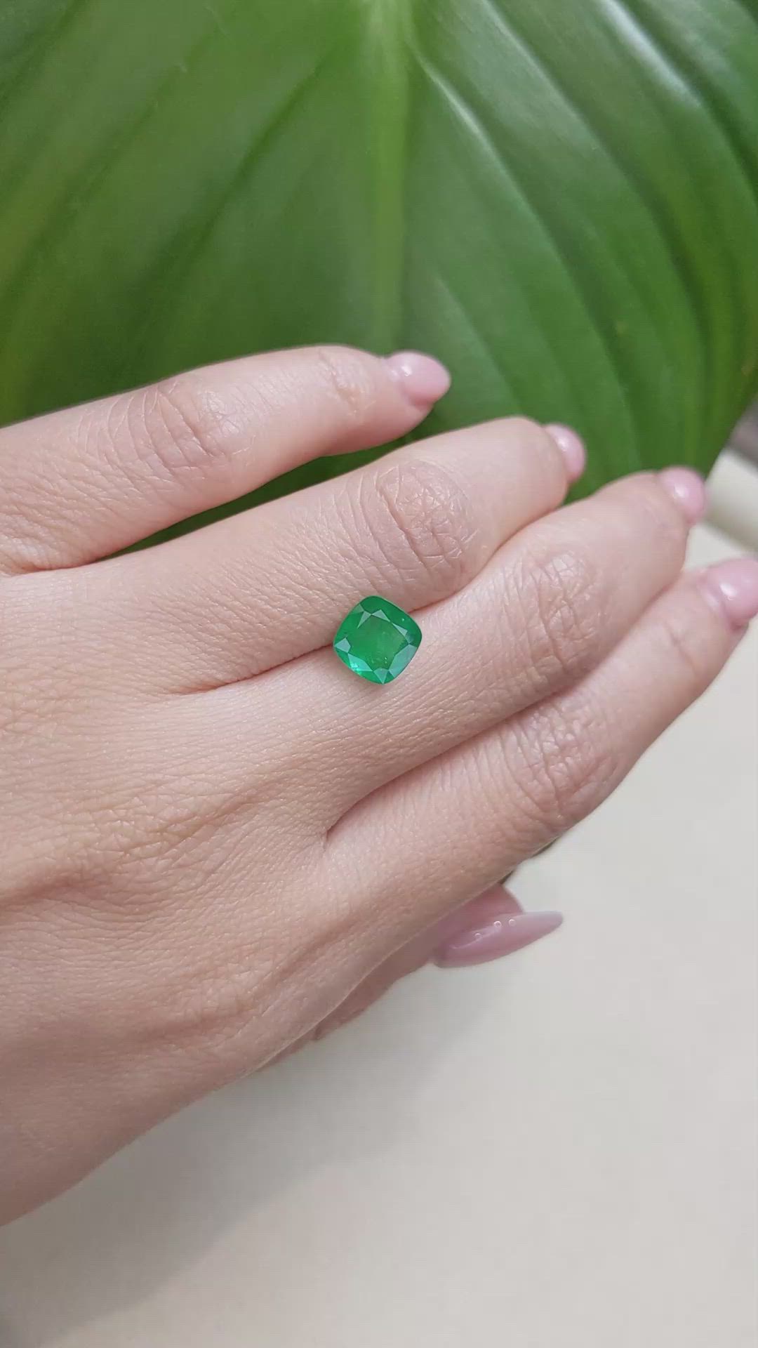 1.51 Ct. Emerald from Zambia Size Video