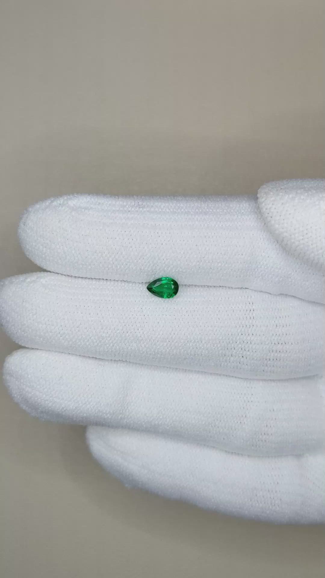 0.31 Ct. Emerald from Zambia Size Video