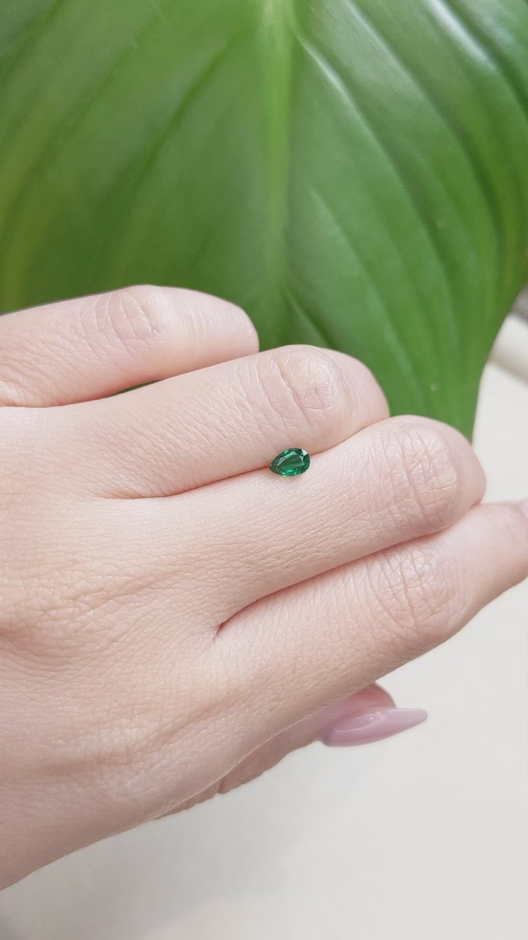 0.31 Ct. Emerald from Zambia Size Video