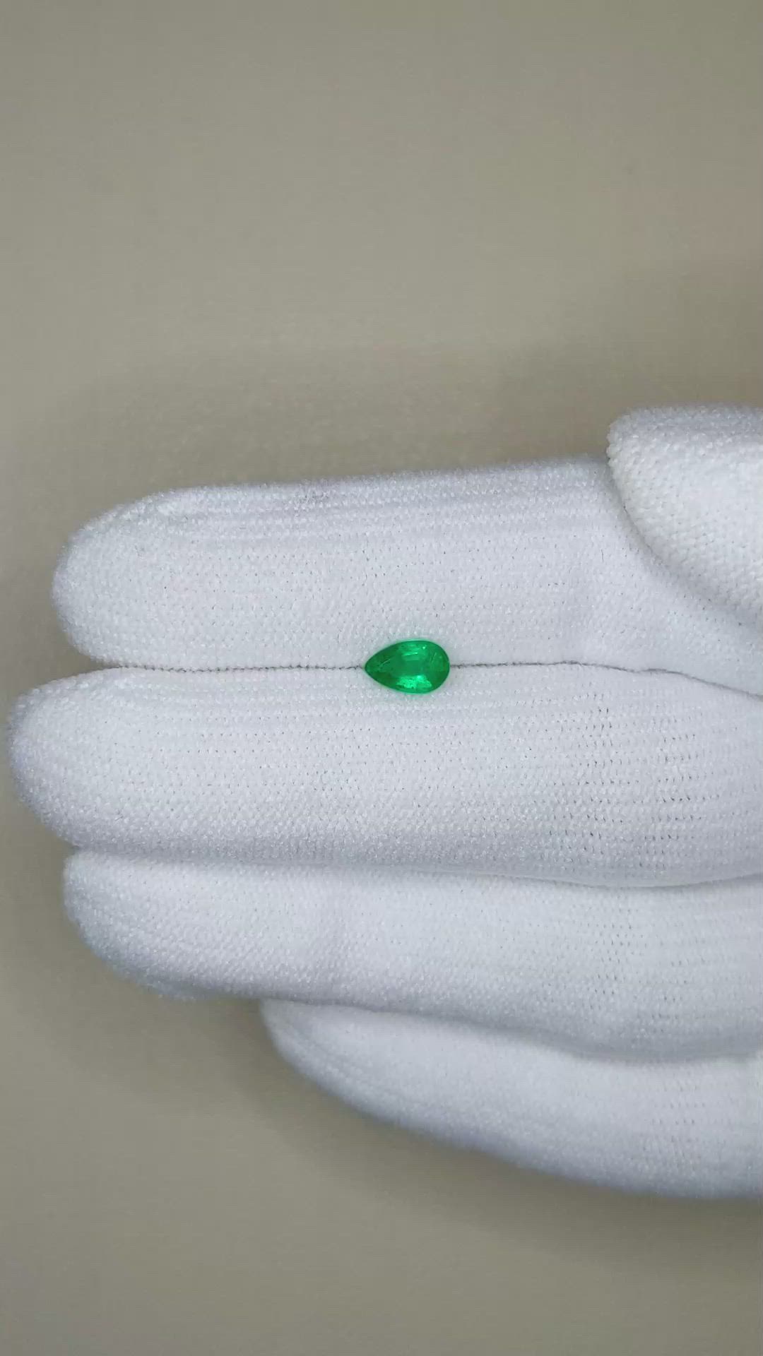 0.40 Ct. Emerald from Zambia Size Video
