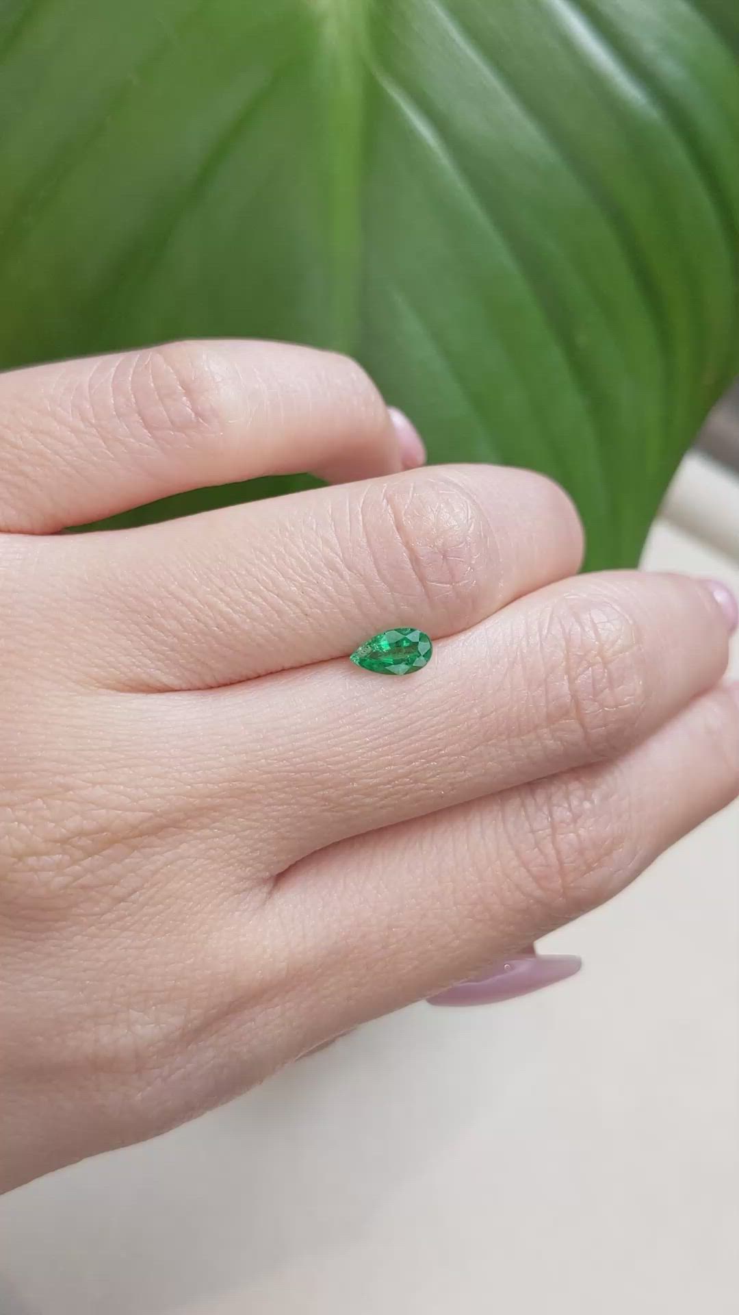 0.44 Ct. Emerald from Zambia Size Video