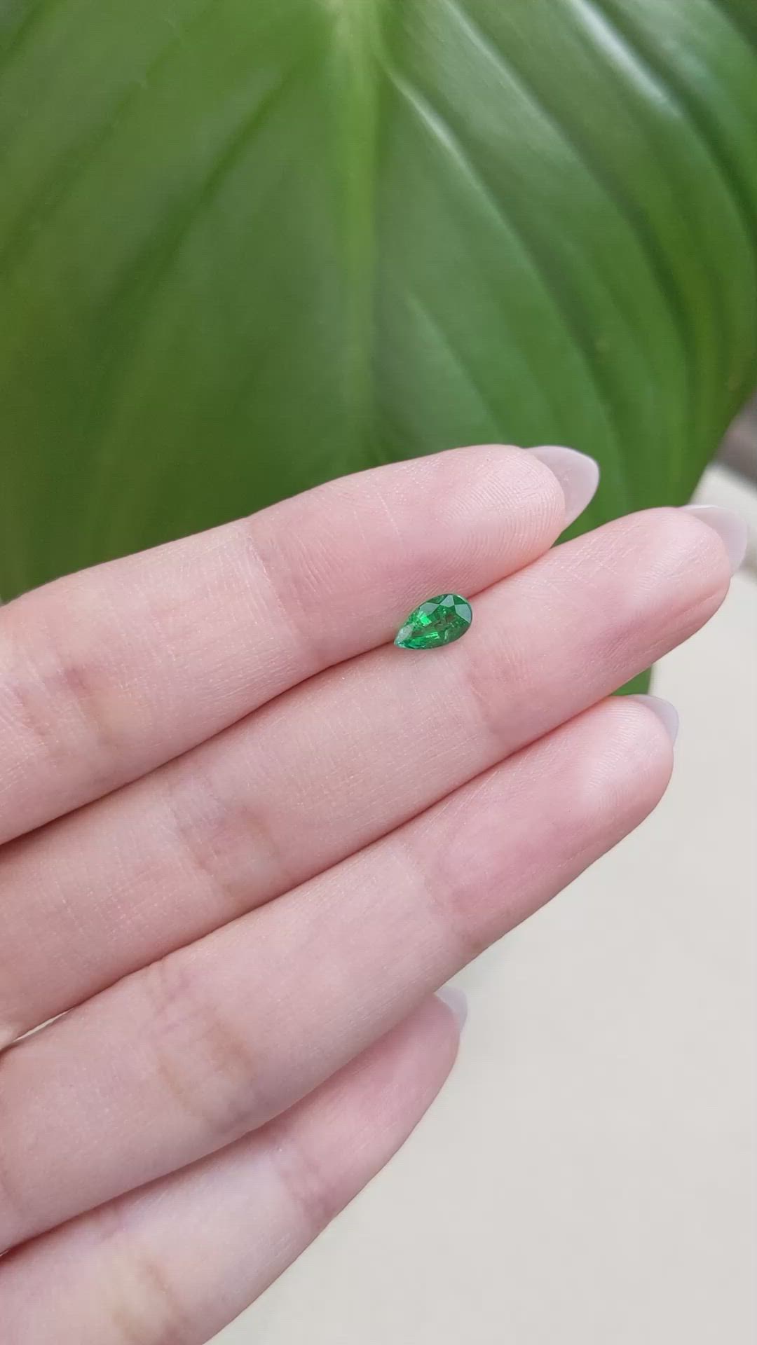 0.44 Ct. Emerald from Zambia Size Video