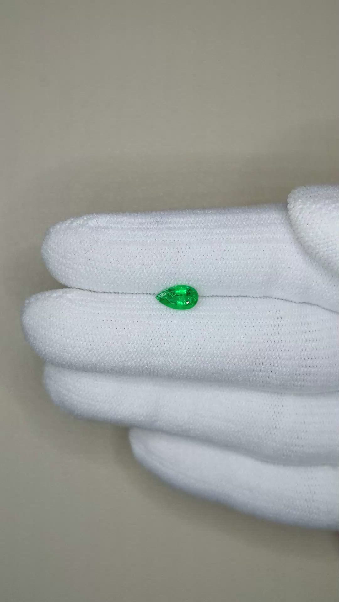 0.44 Ct. Emerald from Zambia Size Video