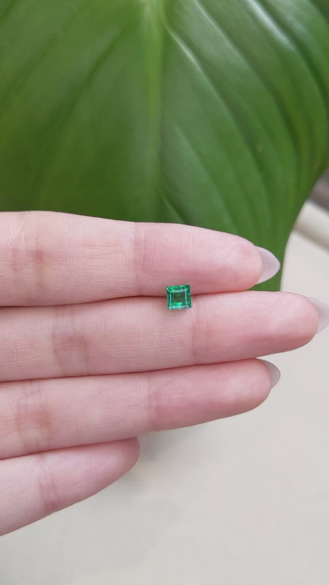 0.53 Ct. Emerald from Zambia Size Video