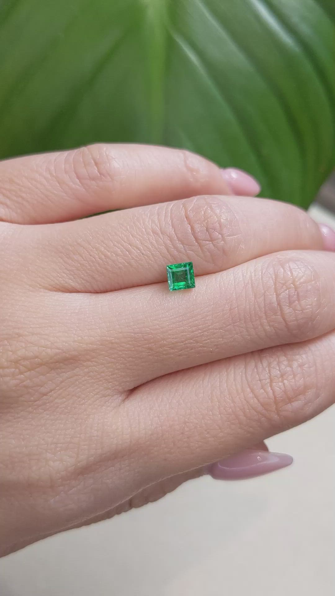 0.53 Ct. Emerald from Zambia Size Video