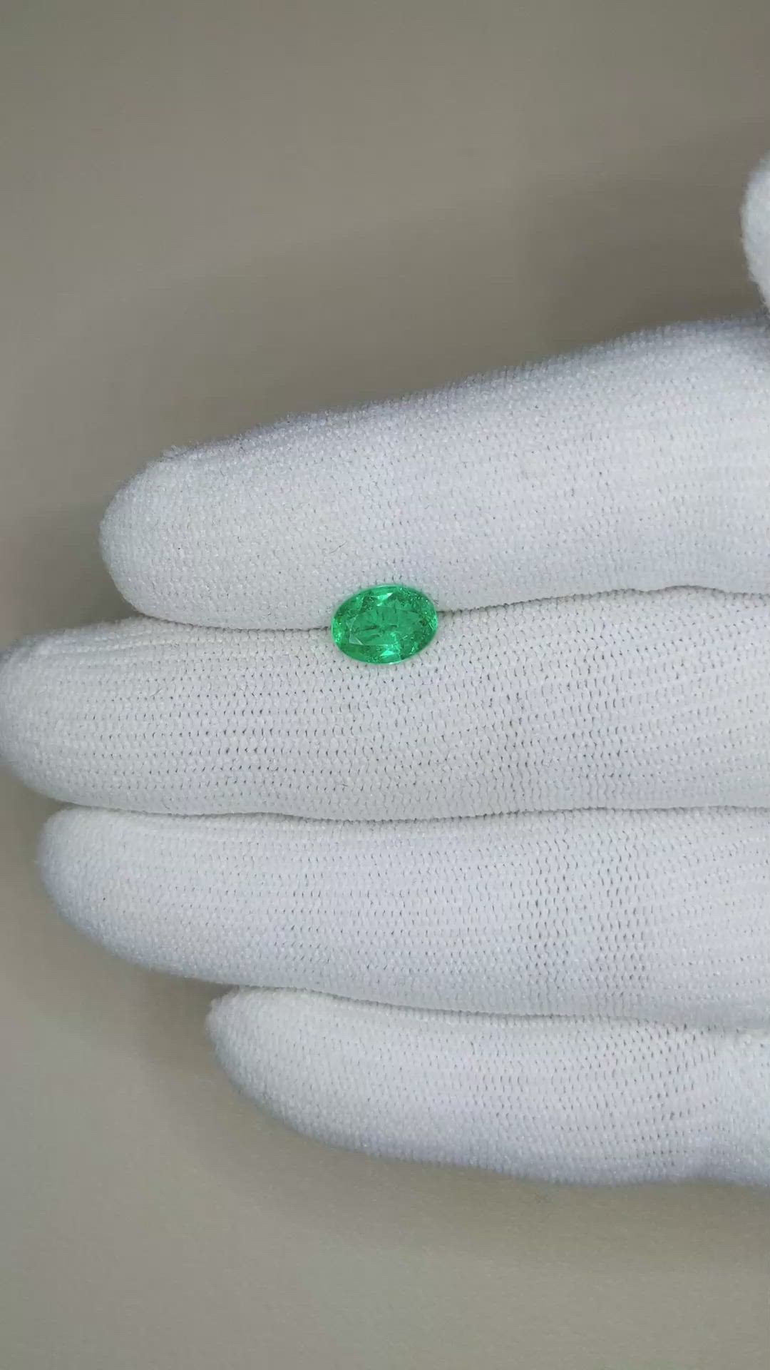 1.07 Ct. Emerald from Zambia Size Video