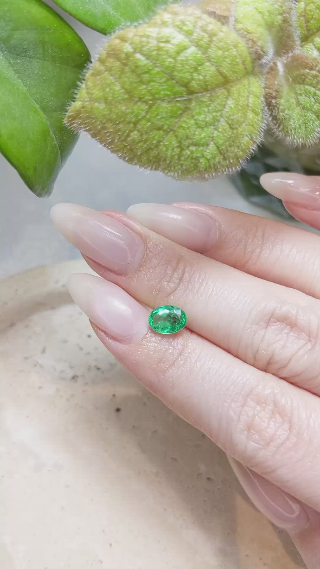 1.07 Ct. Emerald from Zambia Size Video